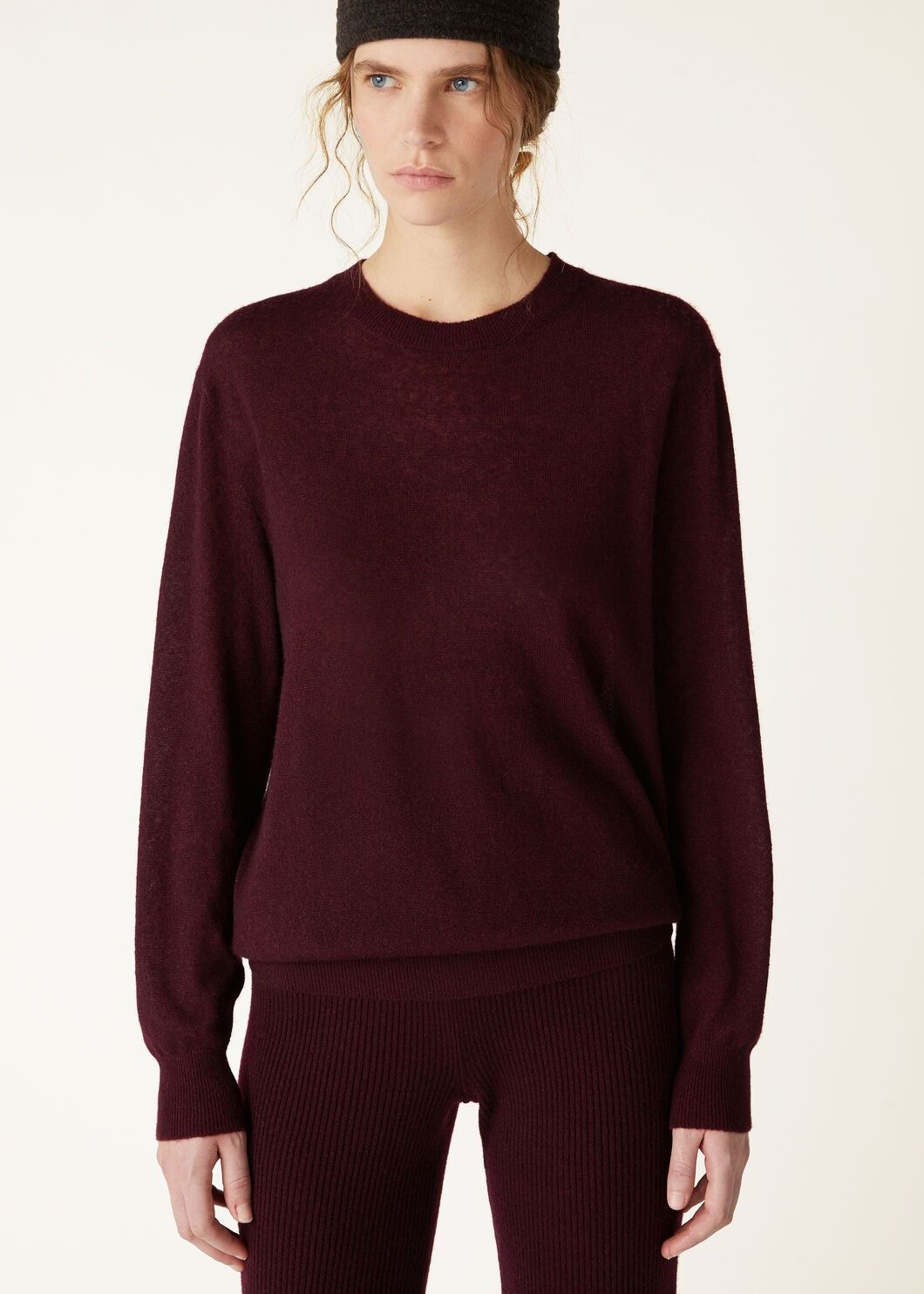 Loro Piana o1w1db10825 FAO5749 Camino Crewneck Sweater in Burgundy Size L / US 10 / IT 46 - 4 Thumbnail