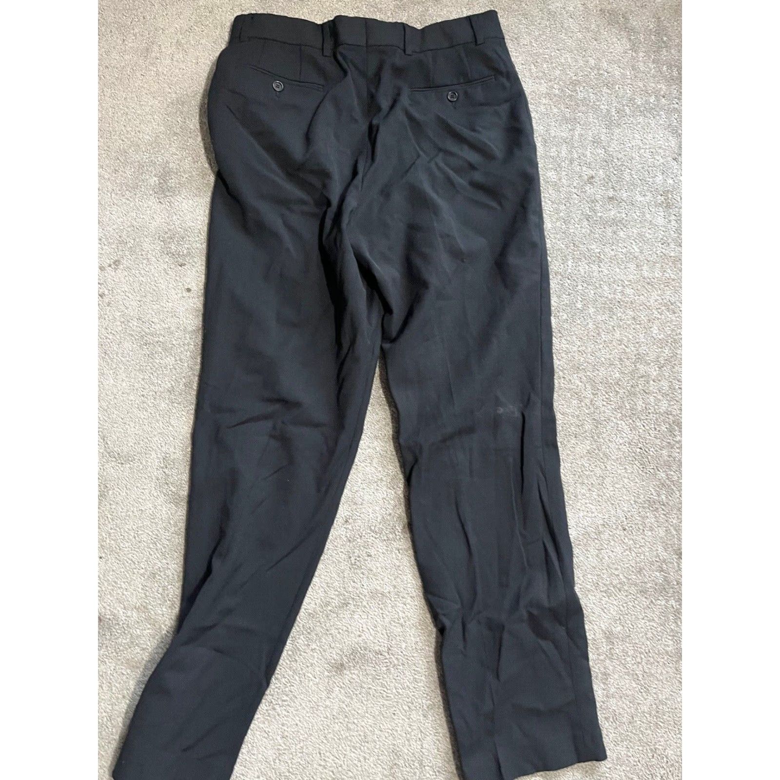 Vintage VINTAGE Ted Baker London Dress Pants Straight Front Wool Men 36x33 Black, Ted Baker London, Dress Pants, Regular, 36x33, Black, Mens Size US 36 / EU 52 - 3 Thumbnail