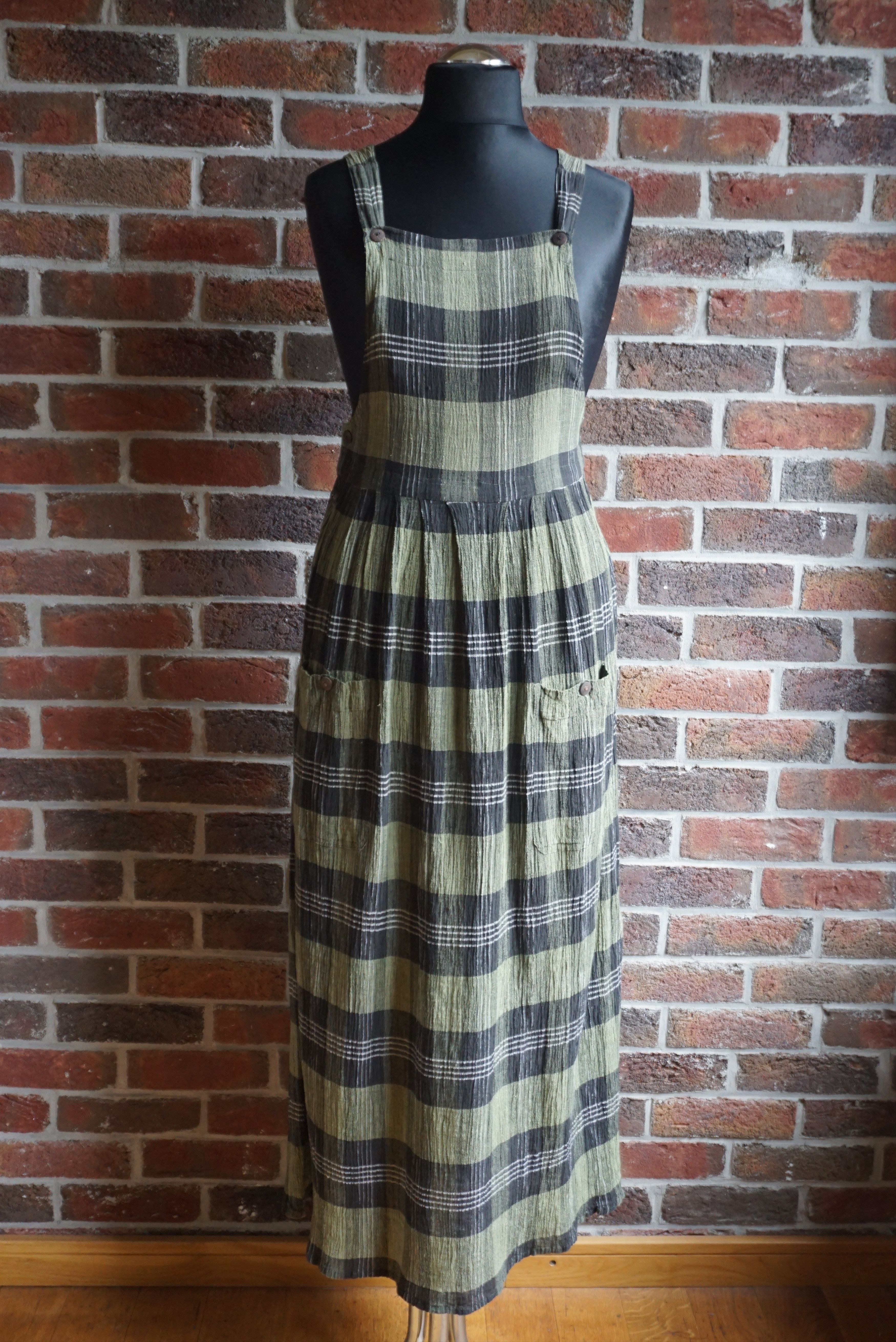 Retrofit Together true vintage dress M 4/6 90's dungaree pinafore Size M / US 6-8 / IT 42-44 - 6 Thumbnail