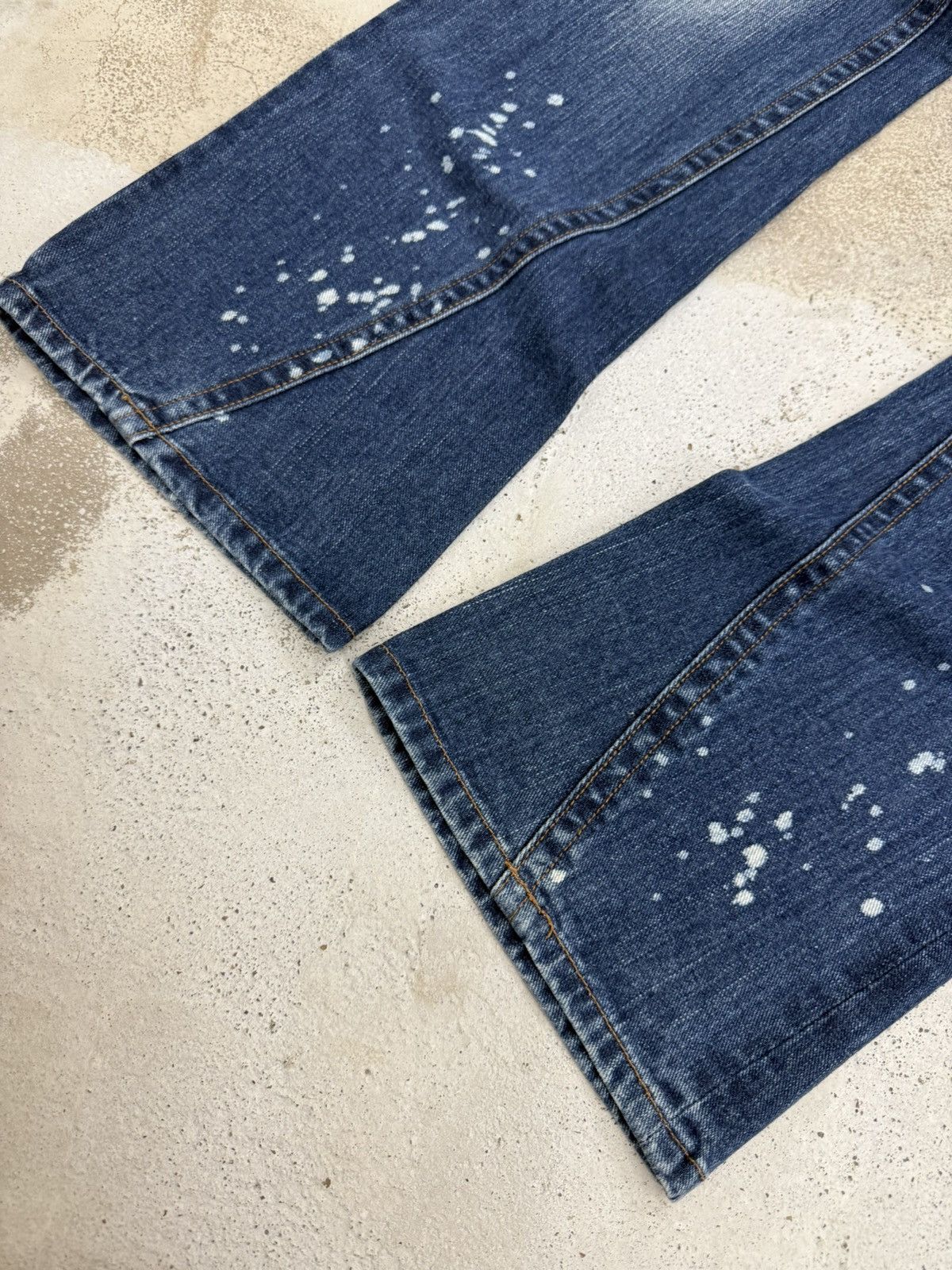5351 POUR LES HOMMES × Japanese Brand × Le Grande Bleu (L.G.B.) Skybomber Japan Patchwork Painter Low Rise Flared Jeans Size US 30 / EU 46 - 6 Thumbnail