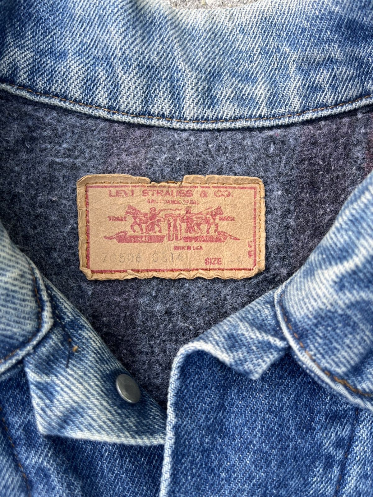 Levi's × Levi's Vintage Clothing × Vintage Vintage Levi’s Denim Blanket Lined Jacket Trucker Jean 70506 Size US L / EU 52-54 / 3 - 8 Thumbnail