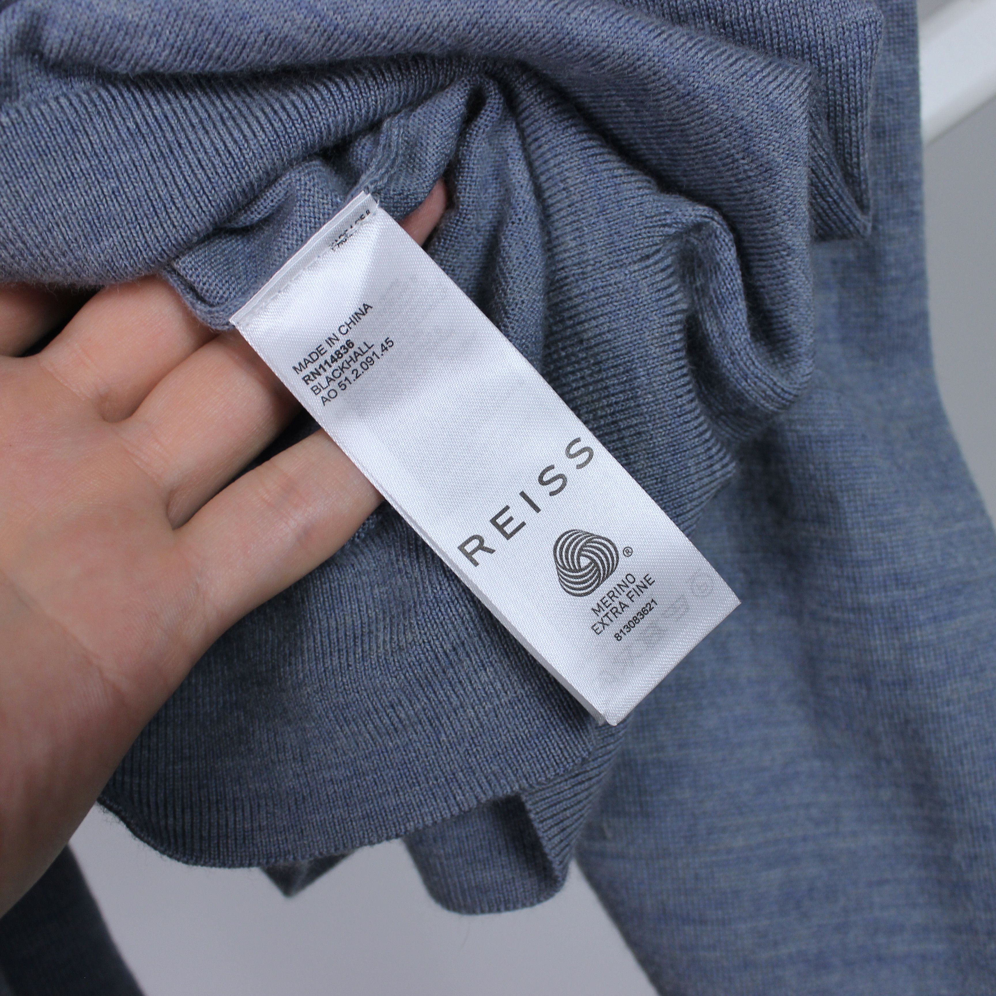 Reiss reiss sweater zip full blackhall merino wool XL XXL blue Size US XXL / EU 58 / 5 - 7 Thumbnail