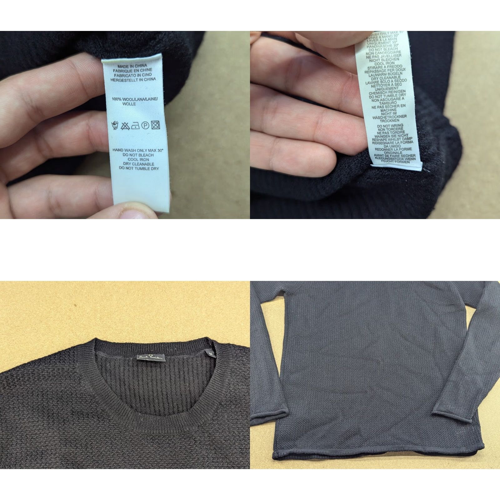 Paul Smith Paul Smith Mens Sweater Knitted Jumper 100% Wool Black Long Sleeve Size M Pullover Adults Regular Knit 80s Theme Size US M / EU 48-50 / 2 - 8 Thumbnail