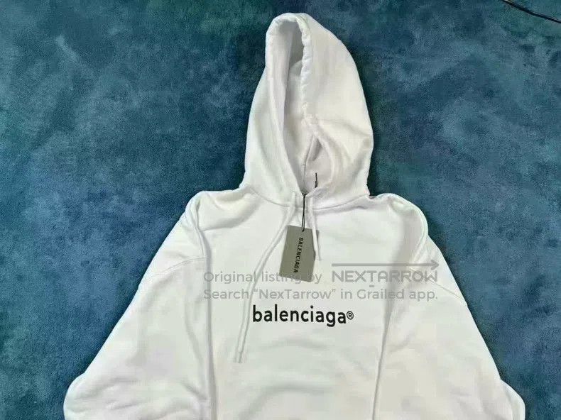 Balenciaga Balenciaga White Letter Logo Hoodie Size US XS / EU 42 / 0 - 2 Thumbnail