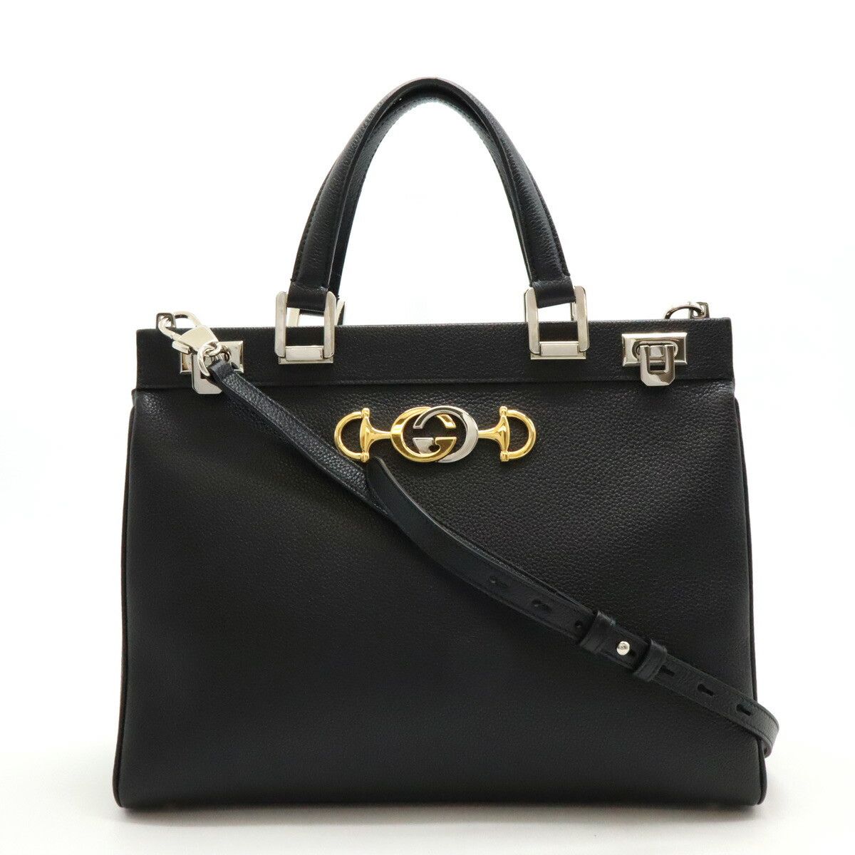 Gucci Gucci Leather Zumi 2Way Bag 564714 Leather Shoulder Bag 564714 in Black, Women's