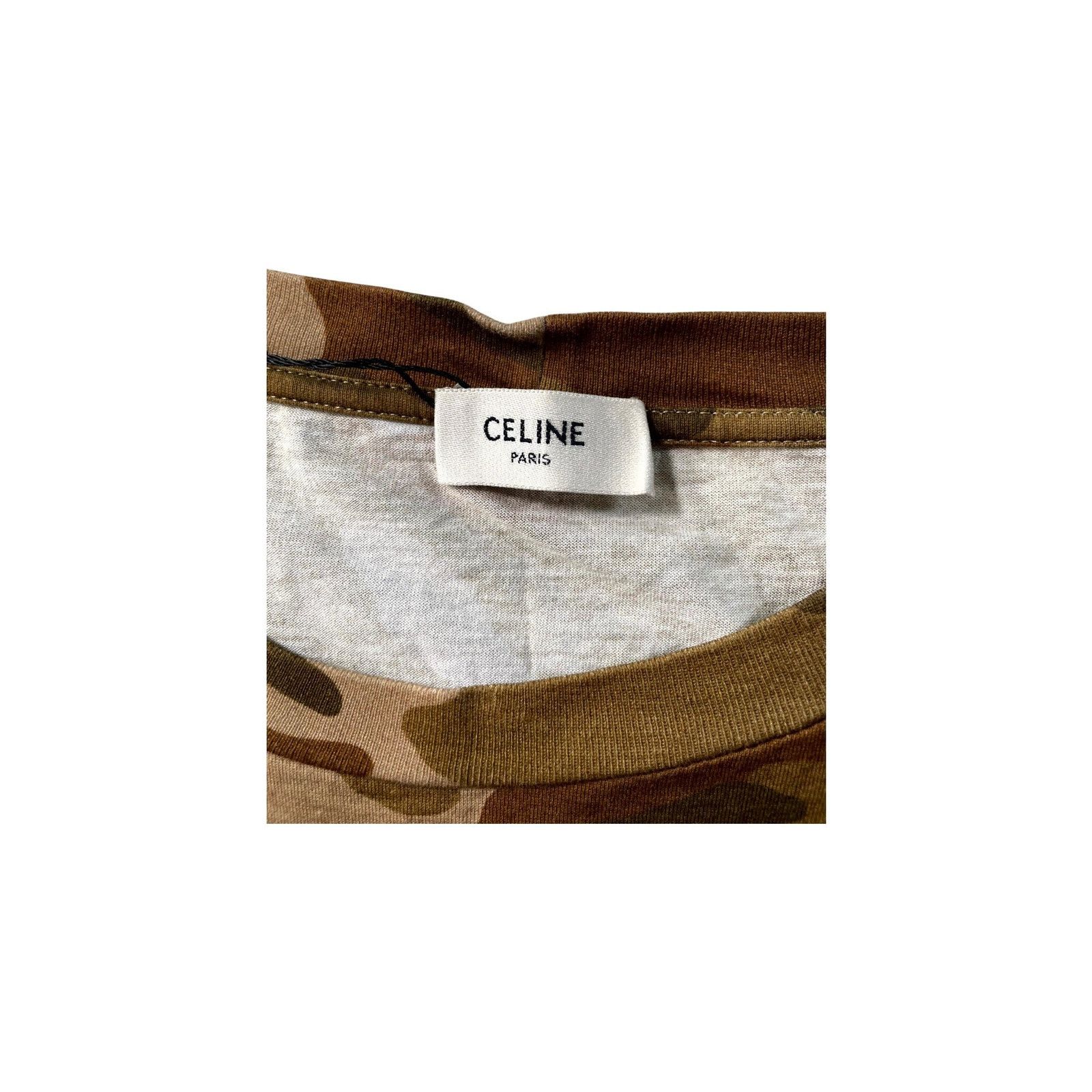 Celine Celine Desert Camo Core Logo Multicolor & White Tee Size US L / EU 52-54 / 3 - 3 Thumbnail
