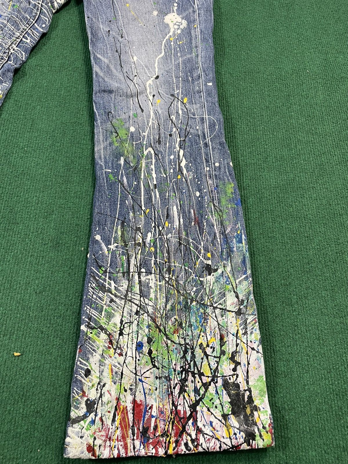 Levi's Levis Paint Splatter Flair Cutting Very Rare Jeans Size US 32 / EU 48 - 5 Thumbnail