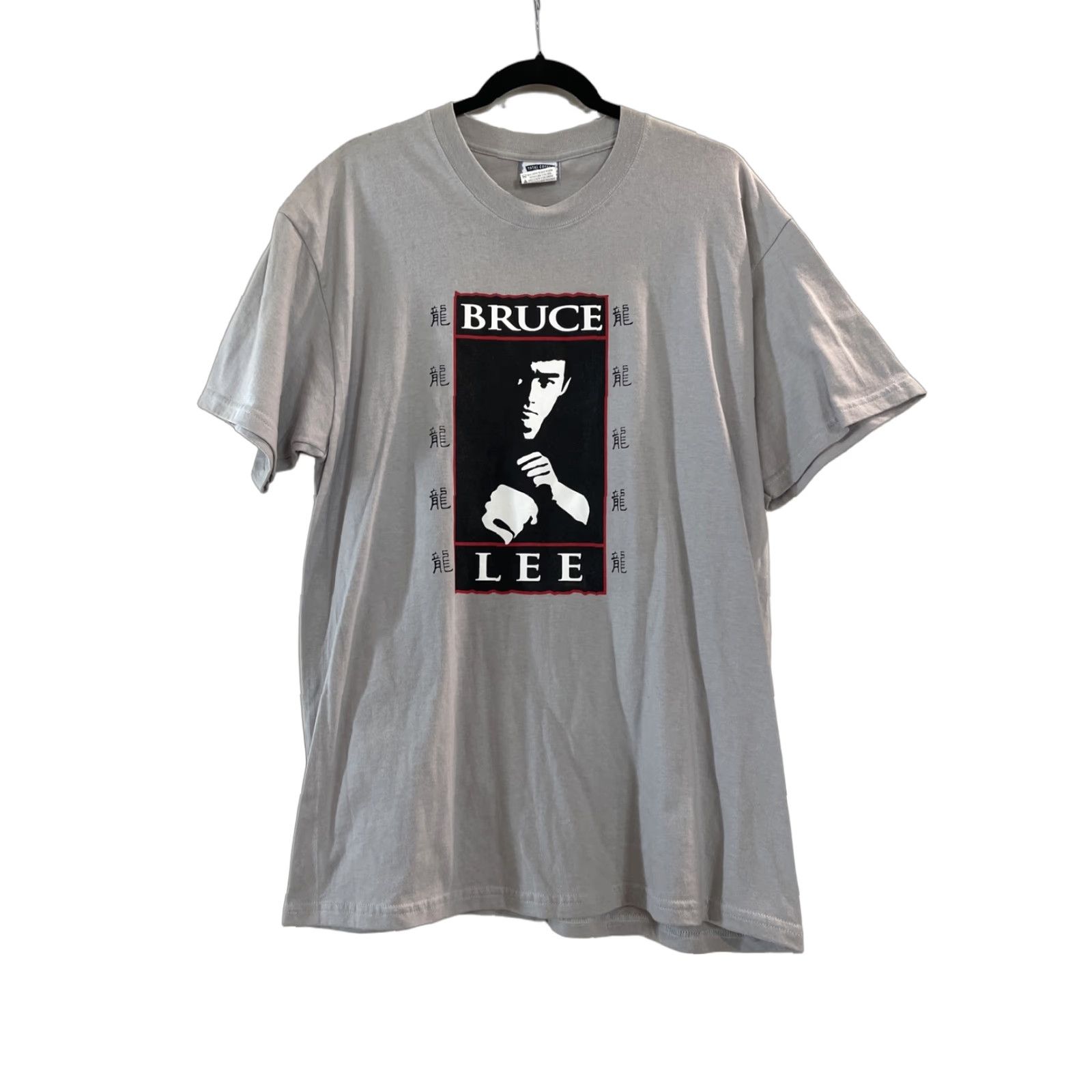 Lee VINTAGE Bruce Lee T-Shirt Gray Large Graphic Print Cotton Crew Neck 80s 90s Mens Size US L / EU 52-54 / 3 - 1 Thumbnail