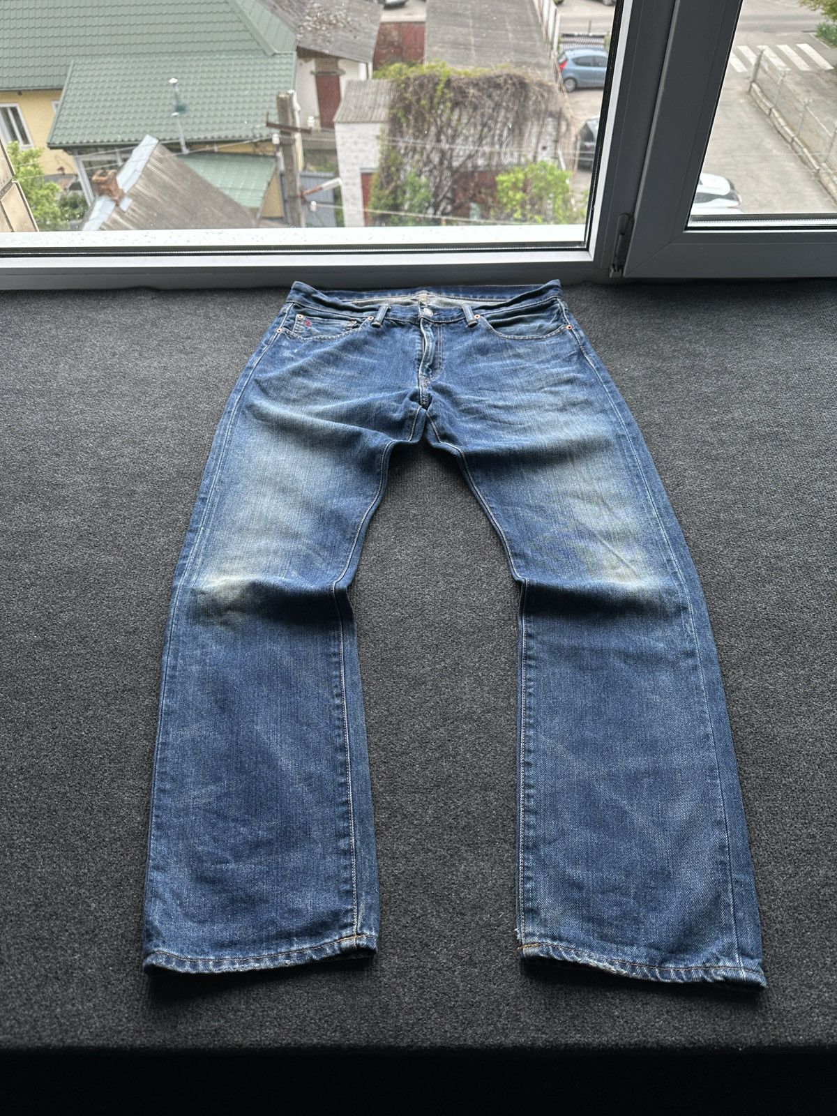 Polo Ralph Lauren RL 🚨 RARE RALPH LAUREN MEN DENIM JEANS FLAG LOGO Size US 33 - 1 Thumbnail
