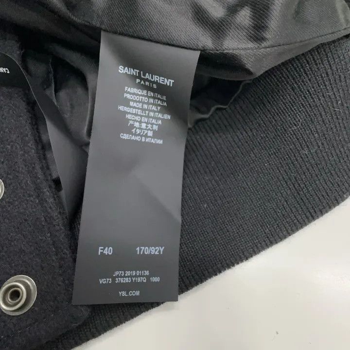 Other Saint Laurent Black Leather Baseball Jacket -2507 Size M / US 6-8 / IT 42-44 - 3 Thumbnail