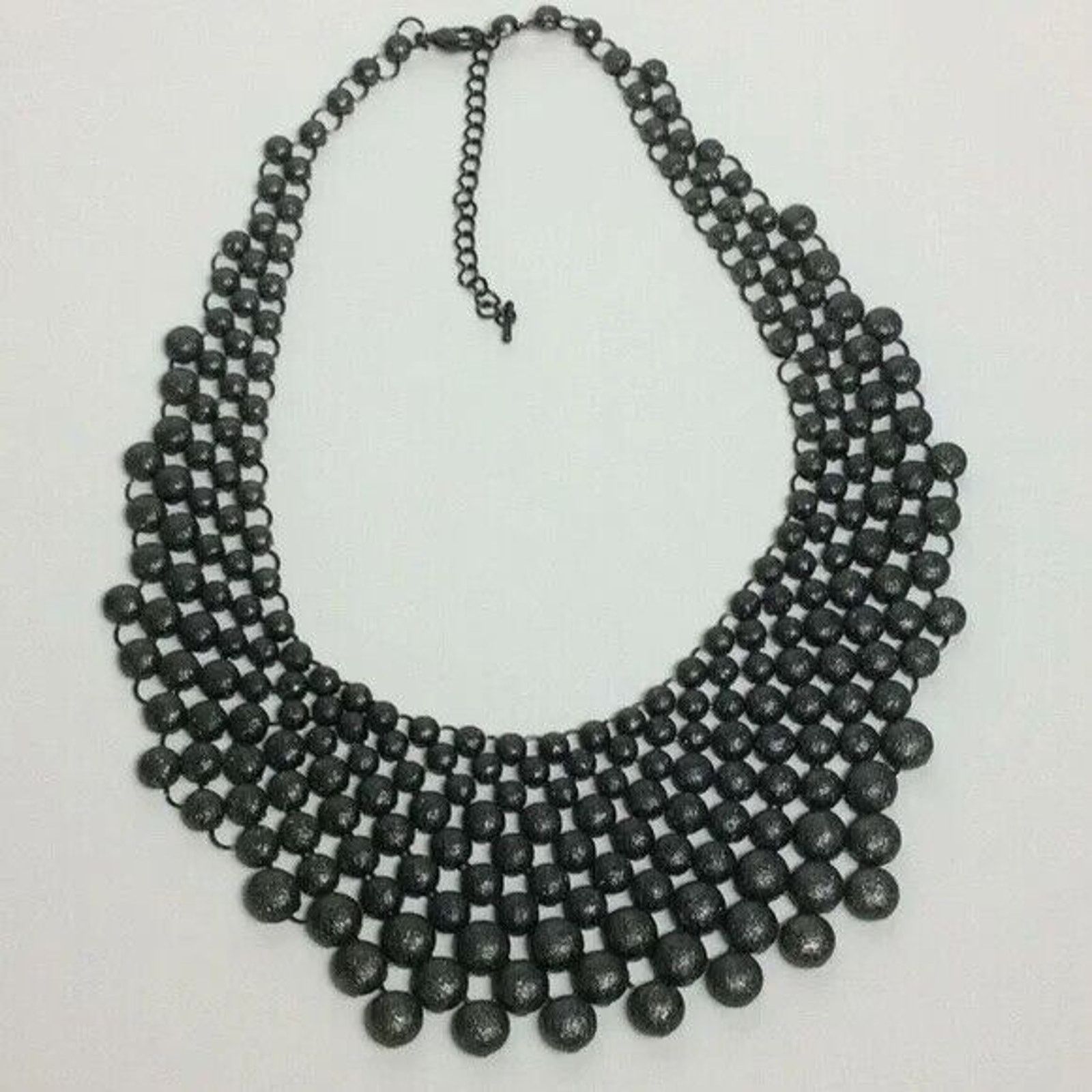 Other VINTAGE CHOKER BIB NECKLACE Size-@ 2 1/2” Center @21” Length Size ONE SIZE - 1 Thumbnail