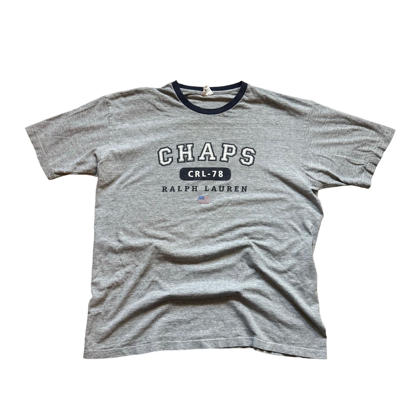 Chaps Vintage 90’s Chaps Ralph Lauren Spell Out Ringer Tee L Size US L / EU 52-54 / 3 - 1 Thumbnail