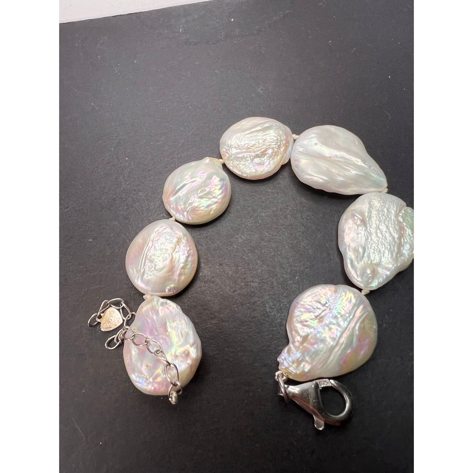 Other Cultured coin pearls bracelet with sterling silver clasp Size ONE SIZE - 7 Thumbnail
