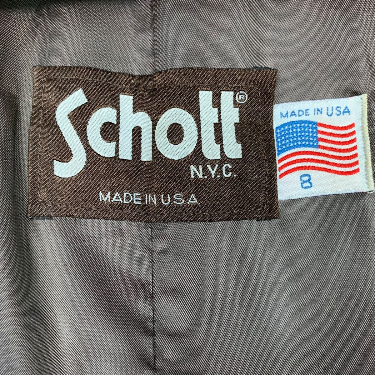 Schott Vintage 80s Schott Nyc Leather Jacket Size M / US 6-8 / IT 42-44 - 15 Thumbnail