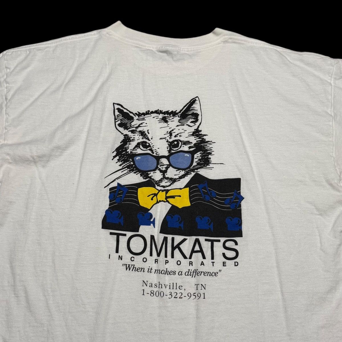 Fruit Of The Loom Vintage 90s Tomkats Incorporated Nashville Shirt Men's XL Size US XL / EU 56 / 4 - 2 Thumbnail