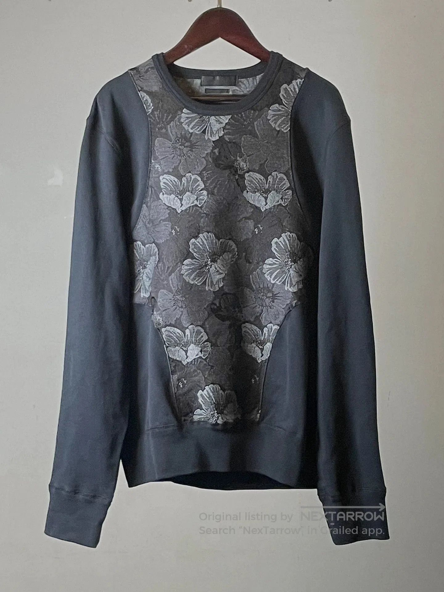 Alexander McQueen Black Floral Pattern Long Sleeve Sweatshirt. Size US M / EU 48-50 / 2 - 1 Thumbnail