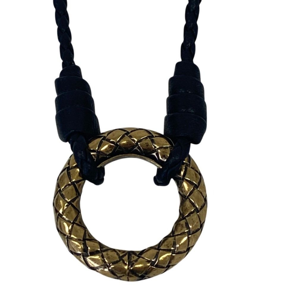 Bottega Veneta Bottega Veneta Bottega Veneta 925 Silver Intrecciato Circle Necklace Precious Metal Necklace DUTY FREE for USA Size ONE SIZE - 1 Thumbnail