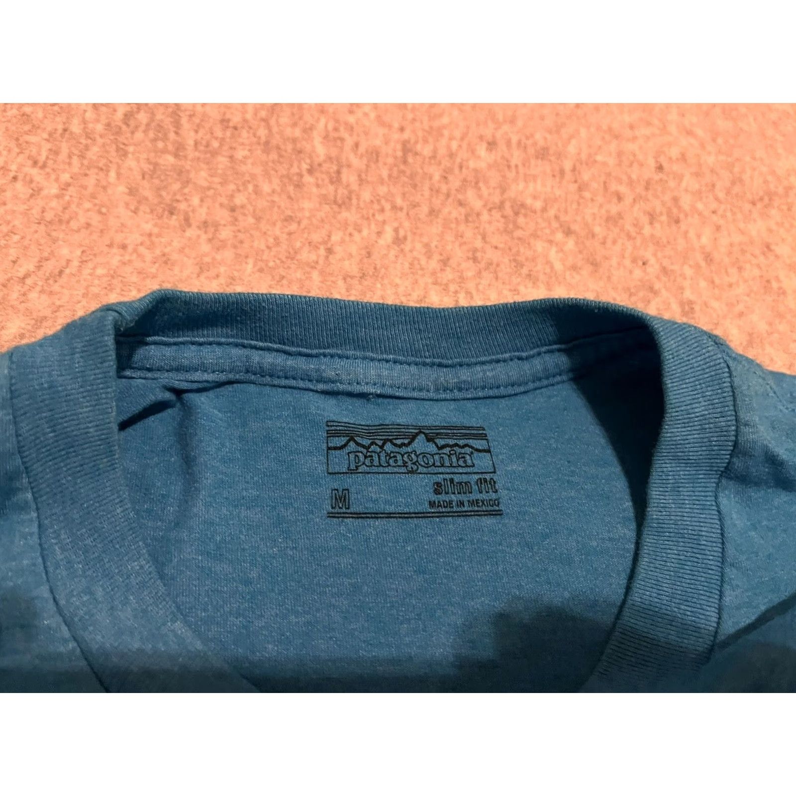 Patagonia Patagonia Blue Short Sleeve Shirt M Slim Fit Crew Neck Men T-Shirt Size US M / EU 48-50 / 2 - 3 Thumbnail