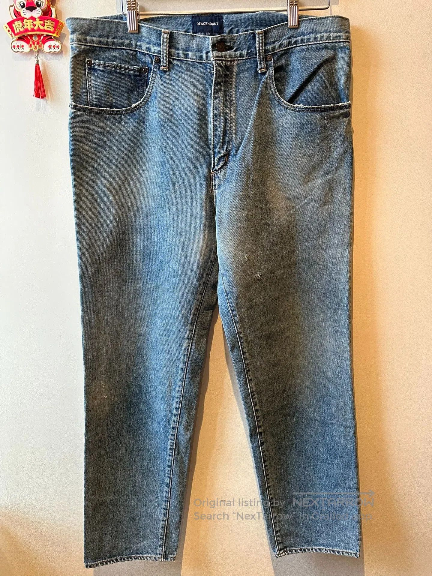 Descendant blue distressed washed denim pants. Size US 30 / EU 46 - 2 Thumbnail
