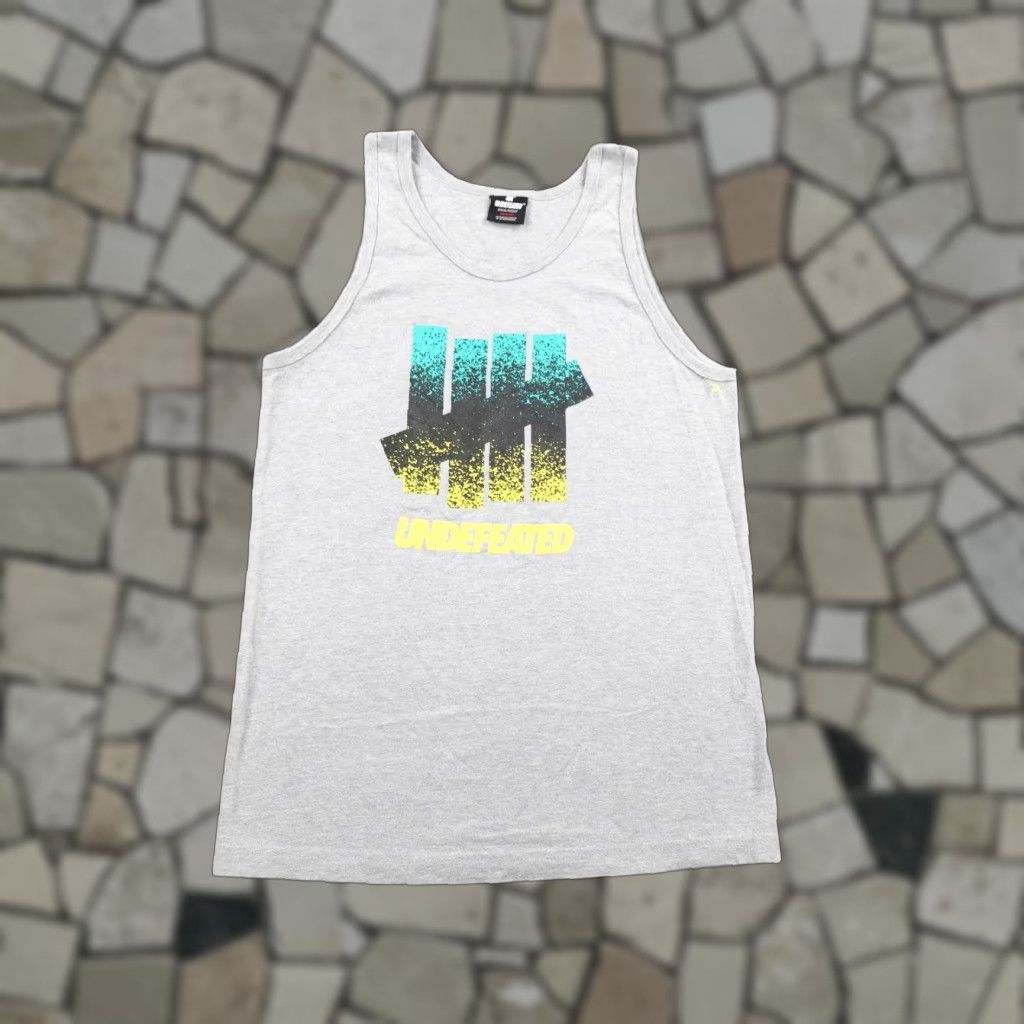 Undefeated Undefeated Shirt Mens Medium Gray Tank Top Sleeveless Five Strike Streetwear Tee Size US M / EU 48-50 / 2 - 1 Thumbnail