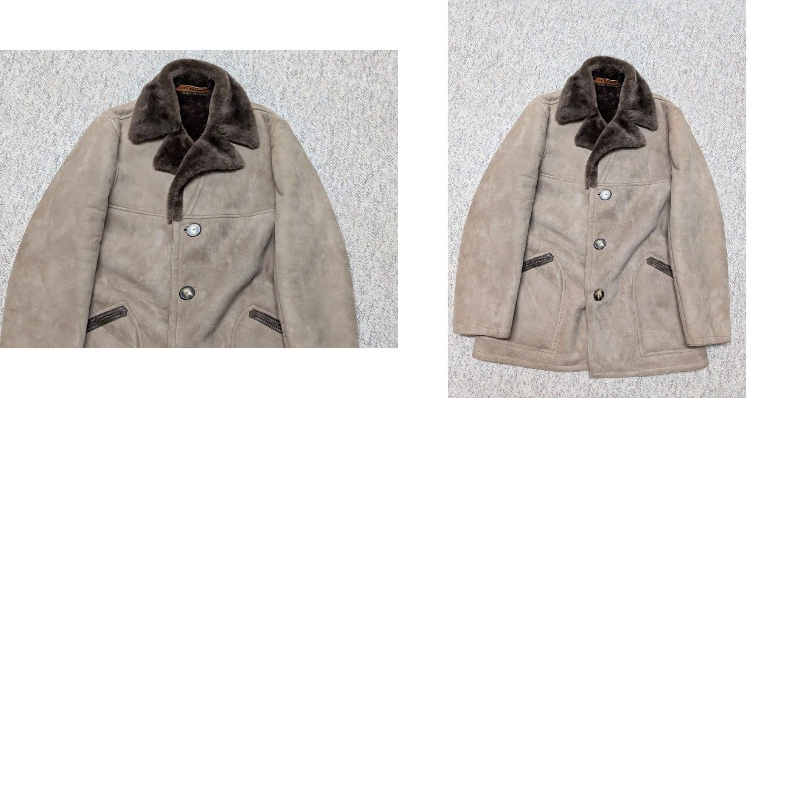 Nordstrom VINTAGE Nordstrom SHEARLING CoAt Leather Brown 42 M France Mens Size US M / EU 48-50 / 2 - 8 Thumbnail