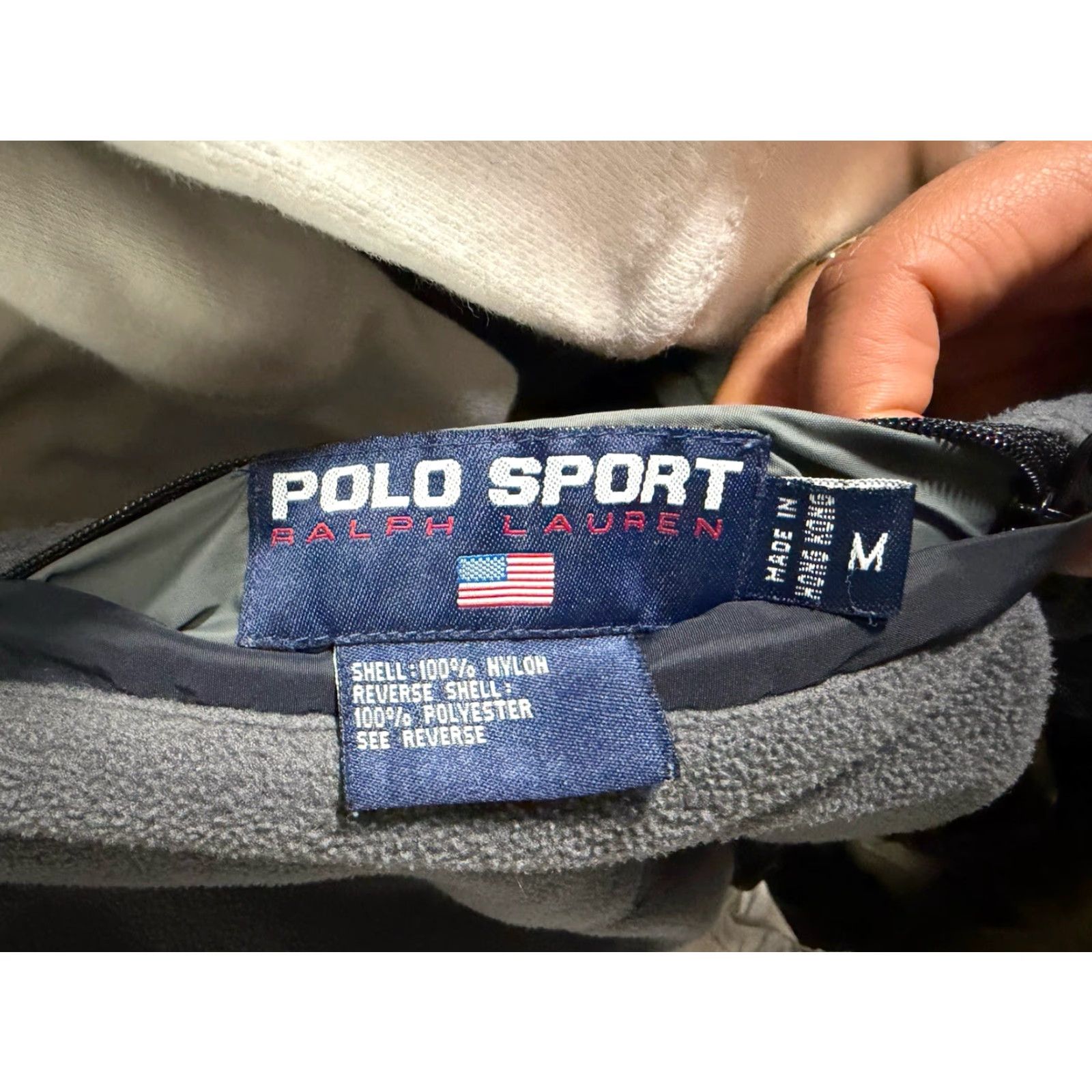 Vintage VINTAGE Polo Sport Jacket Reversible Medium Ralph Lauren Fleece Softshell Zip Up Bomber Gray Mens M Size US M / EU 48-50 / 2 - 3 Thumbnail