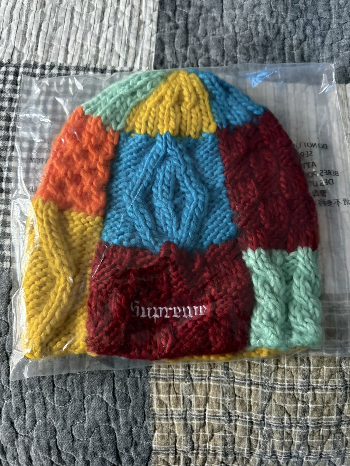 Supreme Block Knit Beanie Multicolor | eBay