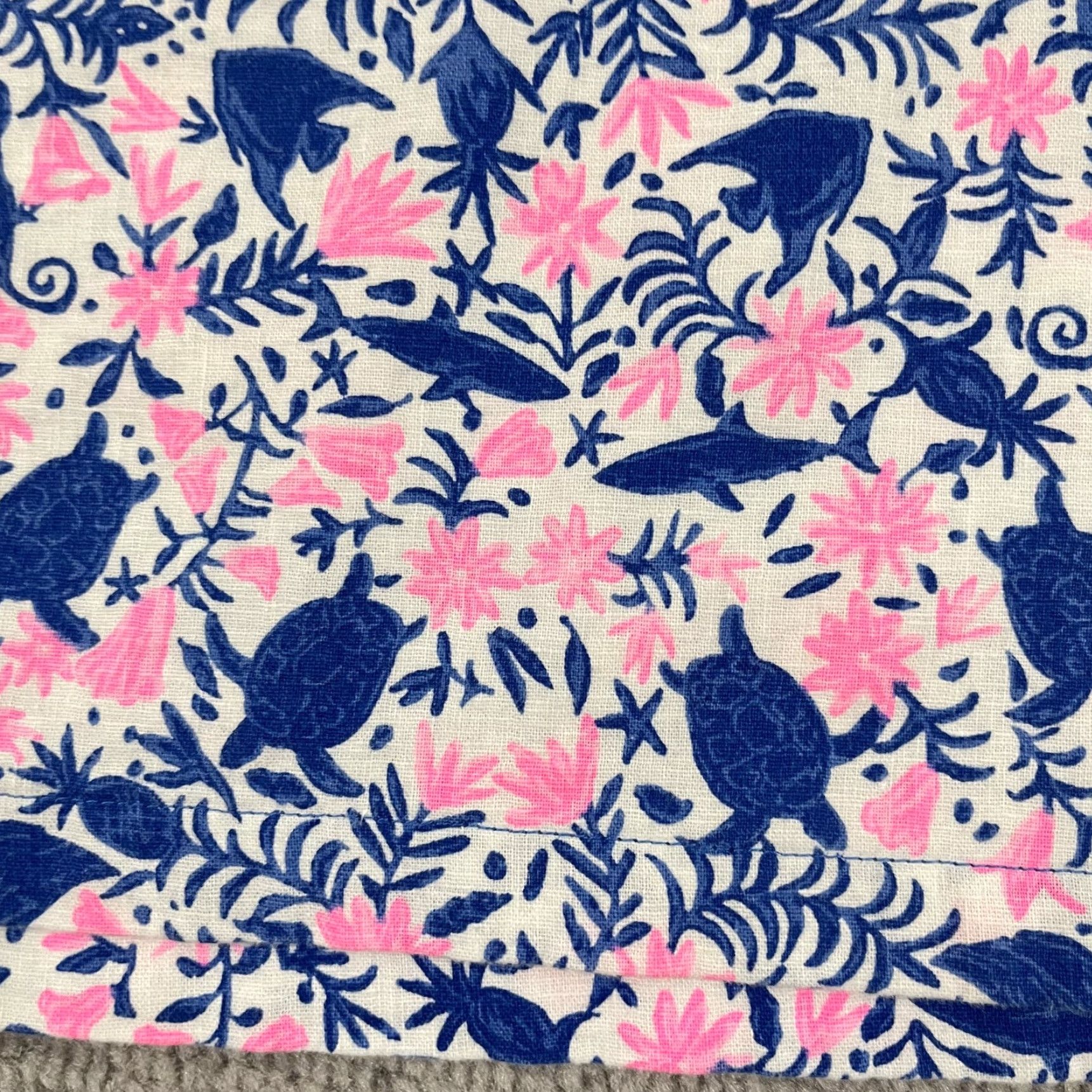 Vineyard Vines Vineyard Vines Off The Shoulder Dress Women XS Linen Blend Sea Life Print Preppy Size XS / US 0-2 / IT 36-38 - 7 Thumbnail