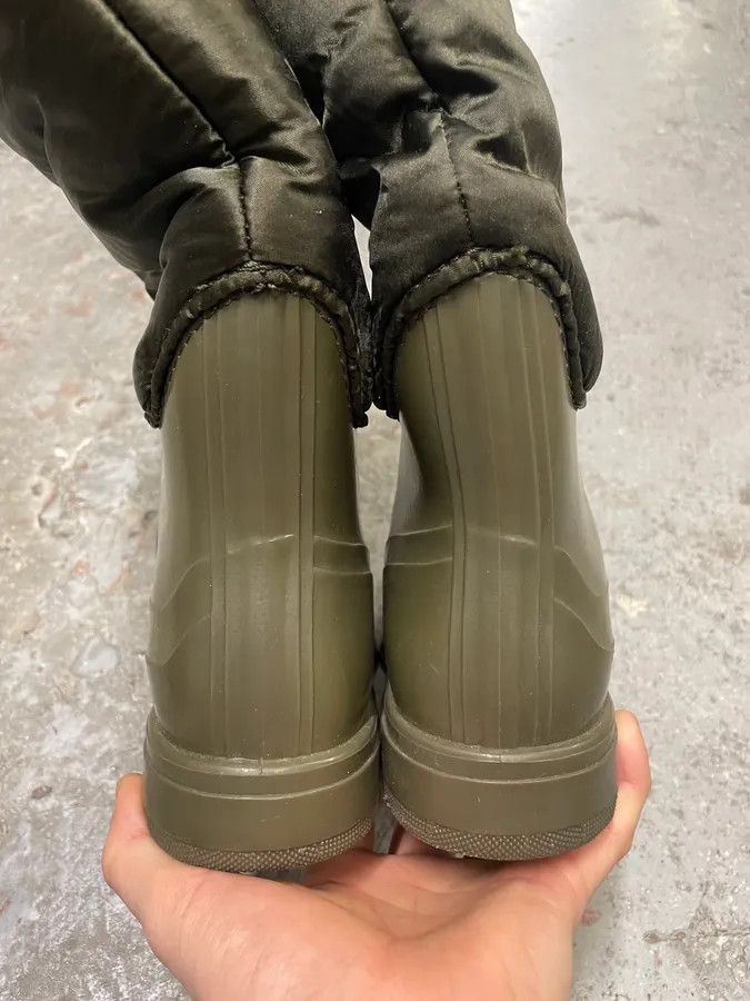 Dolce & Gabbana FW2008 Dolce & Gabbana Olive Puffer Wallies Boots Size US 8 / EU 41 - 8 Thumbnail