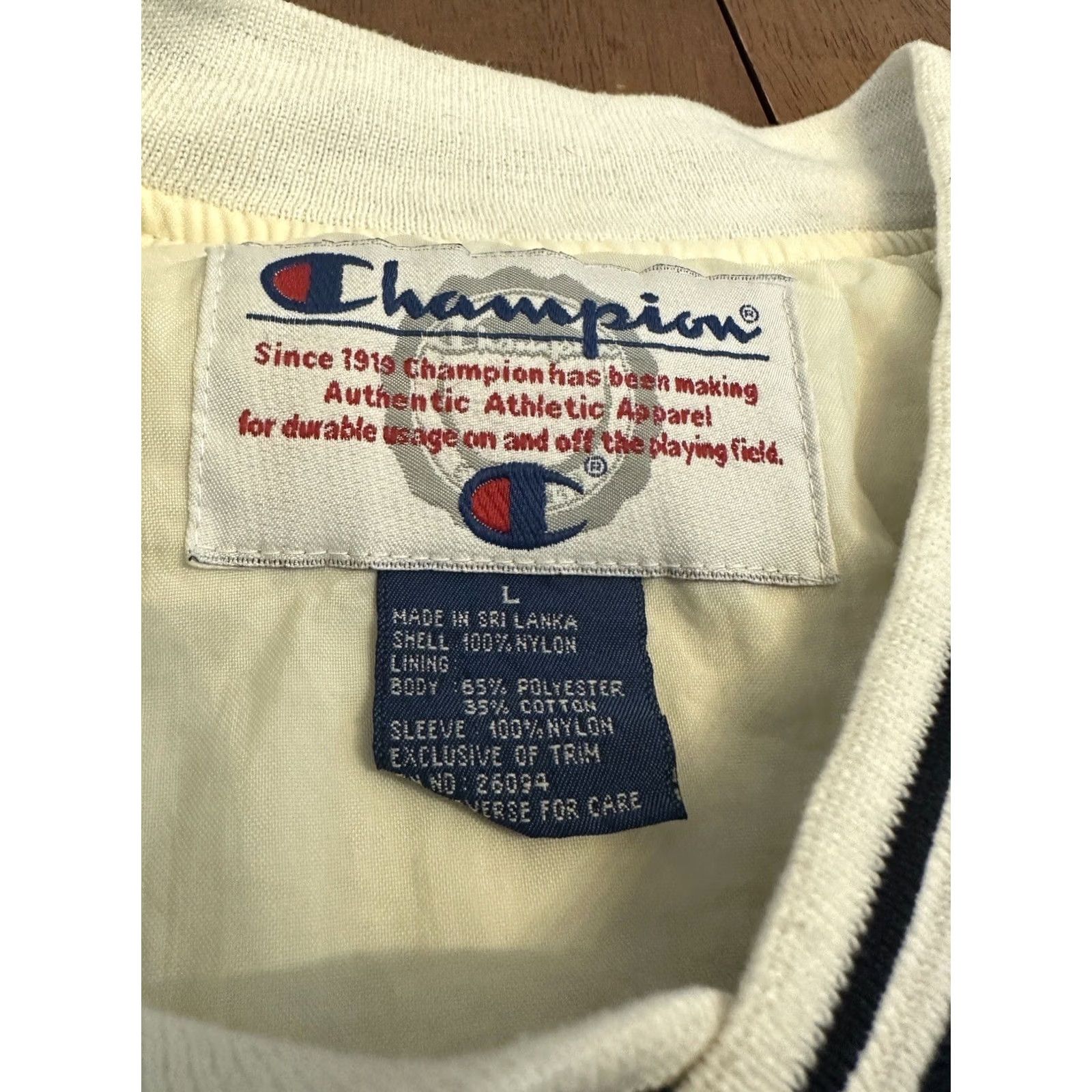 Champion VINTAGE MSNBC Champion Windbreaker Jacket L Men Navy Blue 90s Size US L / EU 52-54 / 3 - 3 Thumbnail