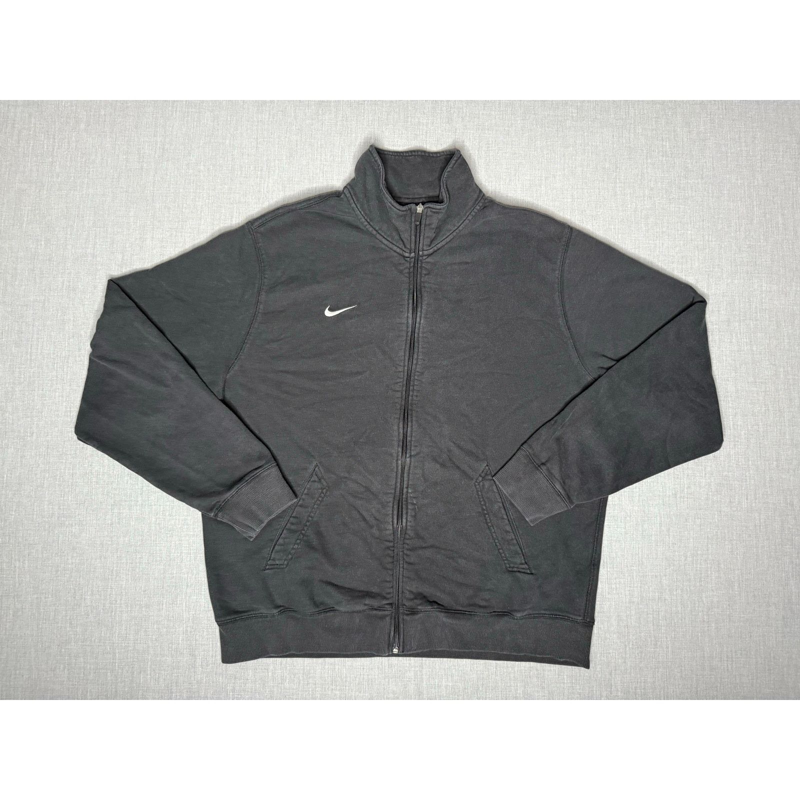 Nike Nike Full Zip Hoodless Collared Sweatshirt XL Size US XL / EU 56 / 4 - 1 Thumbnail
