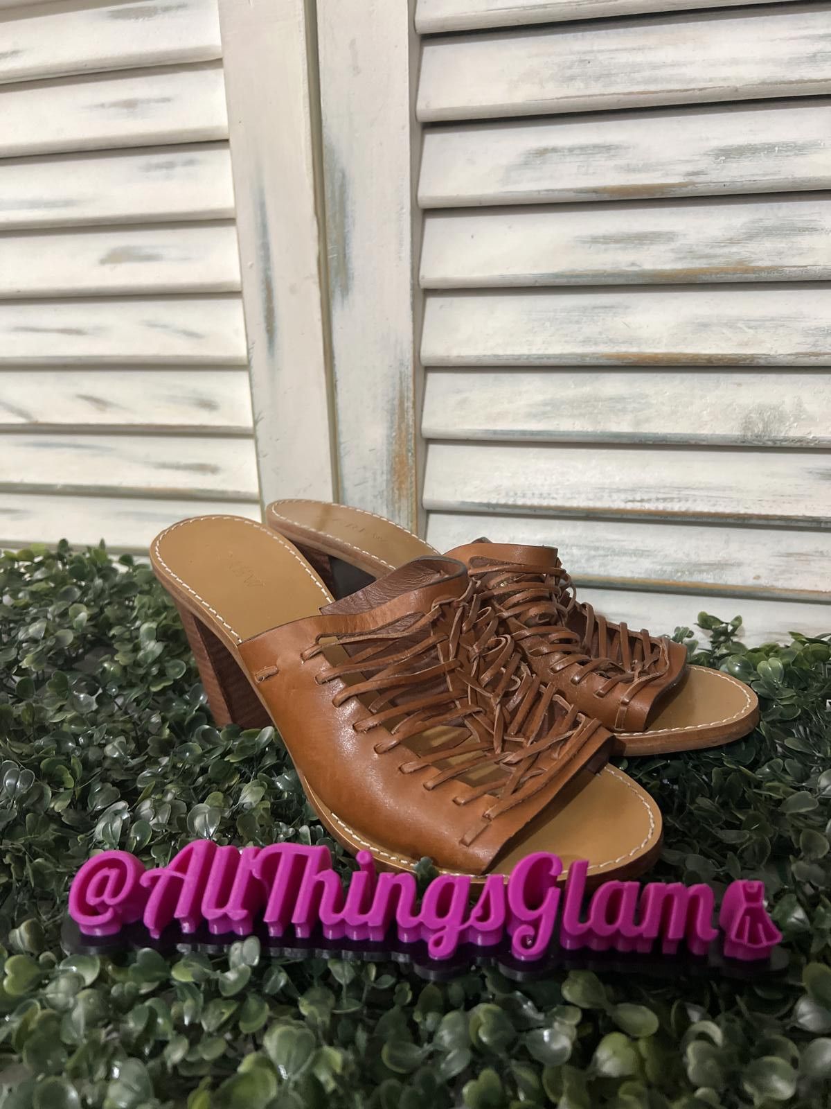 J.Crew J.Crew Brown Leather wood Mule 4in Heel 10 boho Size US 10 / IT 40 - 3 Thumbnail