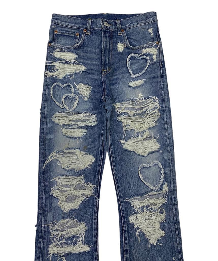 Hysteric Glamour × If Six Was Nine × Le Grande Bleu (L.G.B.) 🔥RNA SLANG DAMAGE DISTRESSED DENIM JEANS UNDERCOVER STYLE Size 30" / US 8 / IT 44 - 5 Thumbnail
