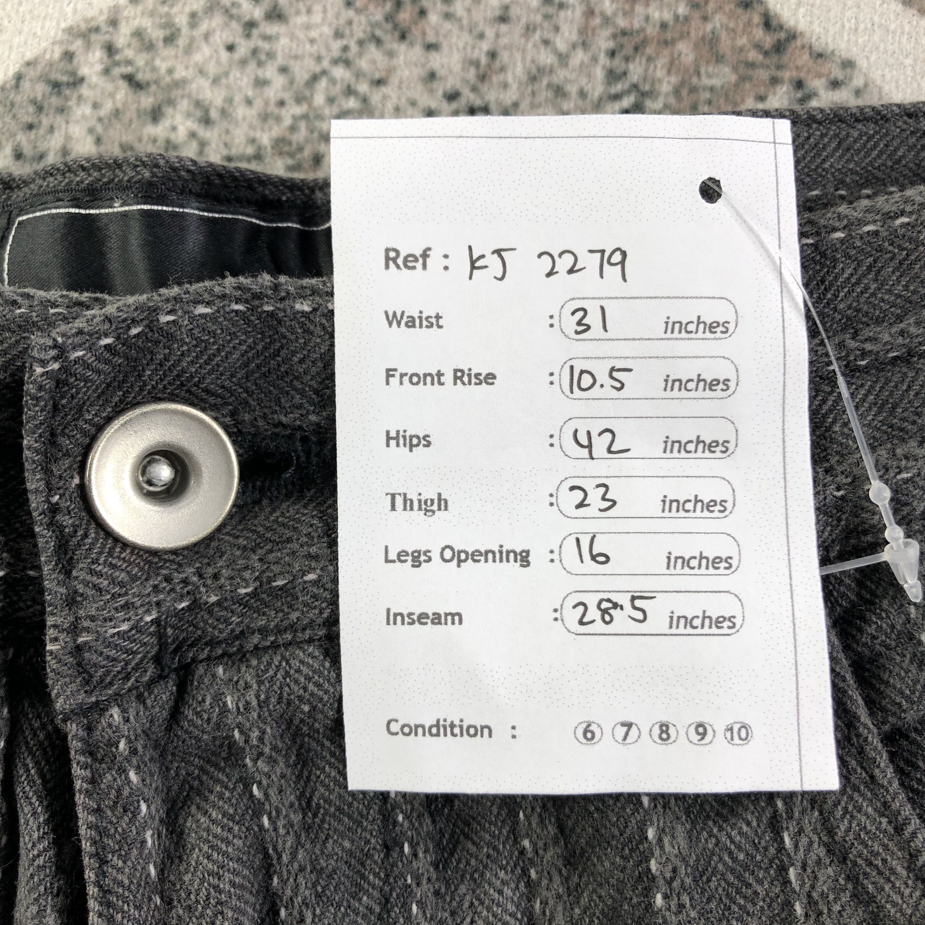 Japanese Brand Japanese Brand Wabash Jeans Faded Black Denim KJ2279 Size US 30 / EU 46 - 10 Thumbnail