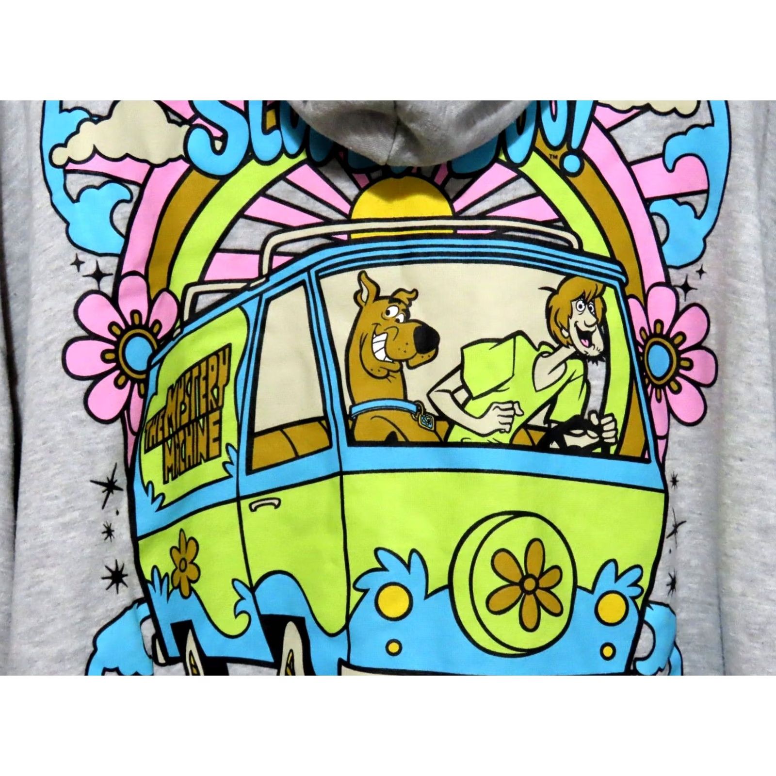 Vintage Scooby Doo Mystery Machine Hoodie Woman 2XL Gray Cartoon Retro 90s Hooded Long Sleeve Front Back Graphics Mens Womens Girls Boys Size XXL / US 16-18 / IT 52-54 - 8 Thumbnail