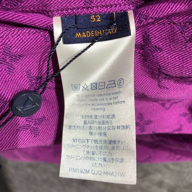 Louis Vuitton Purple full print denim jacket