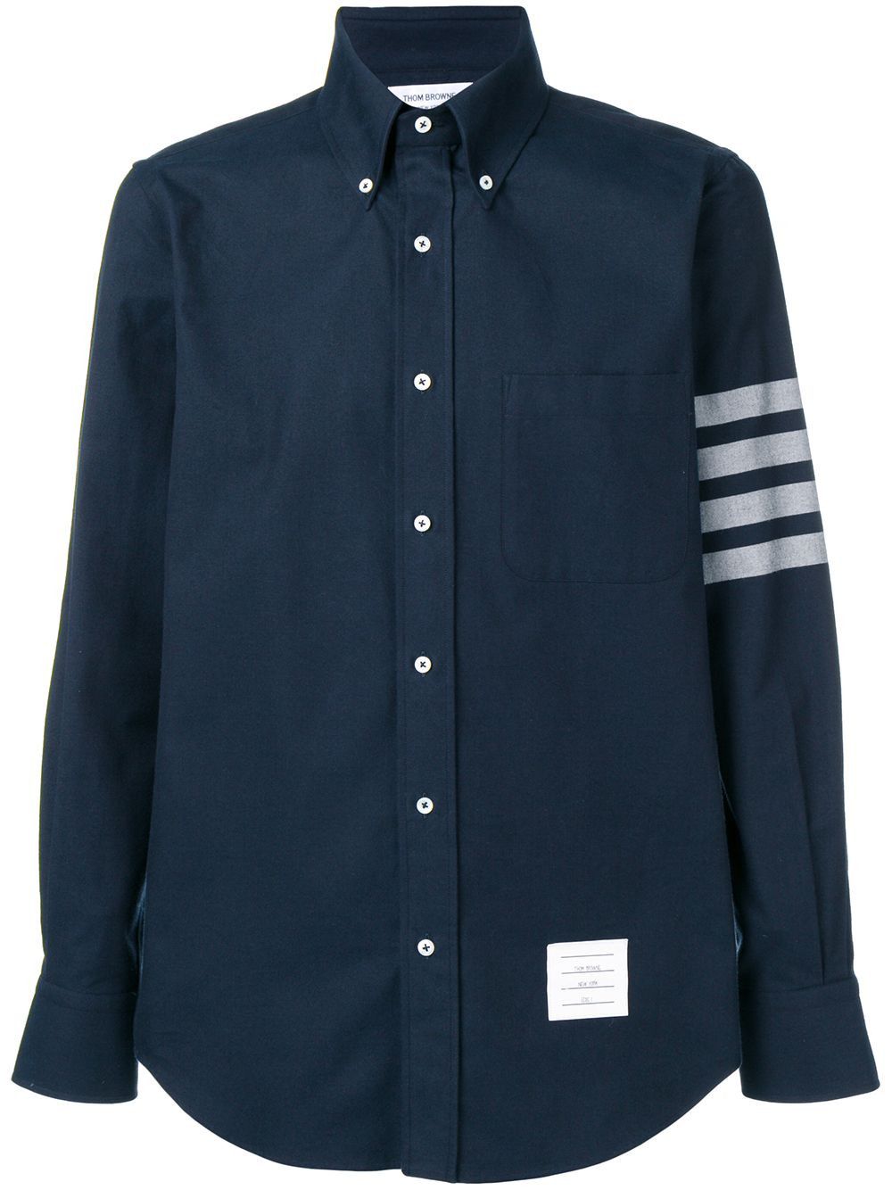 Thom Browne 4-BAR LONG-SLEEVE COTTON SHIRT Size US S / EU 44-46 / 1 - 1 Thumbnail
