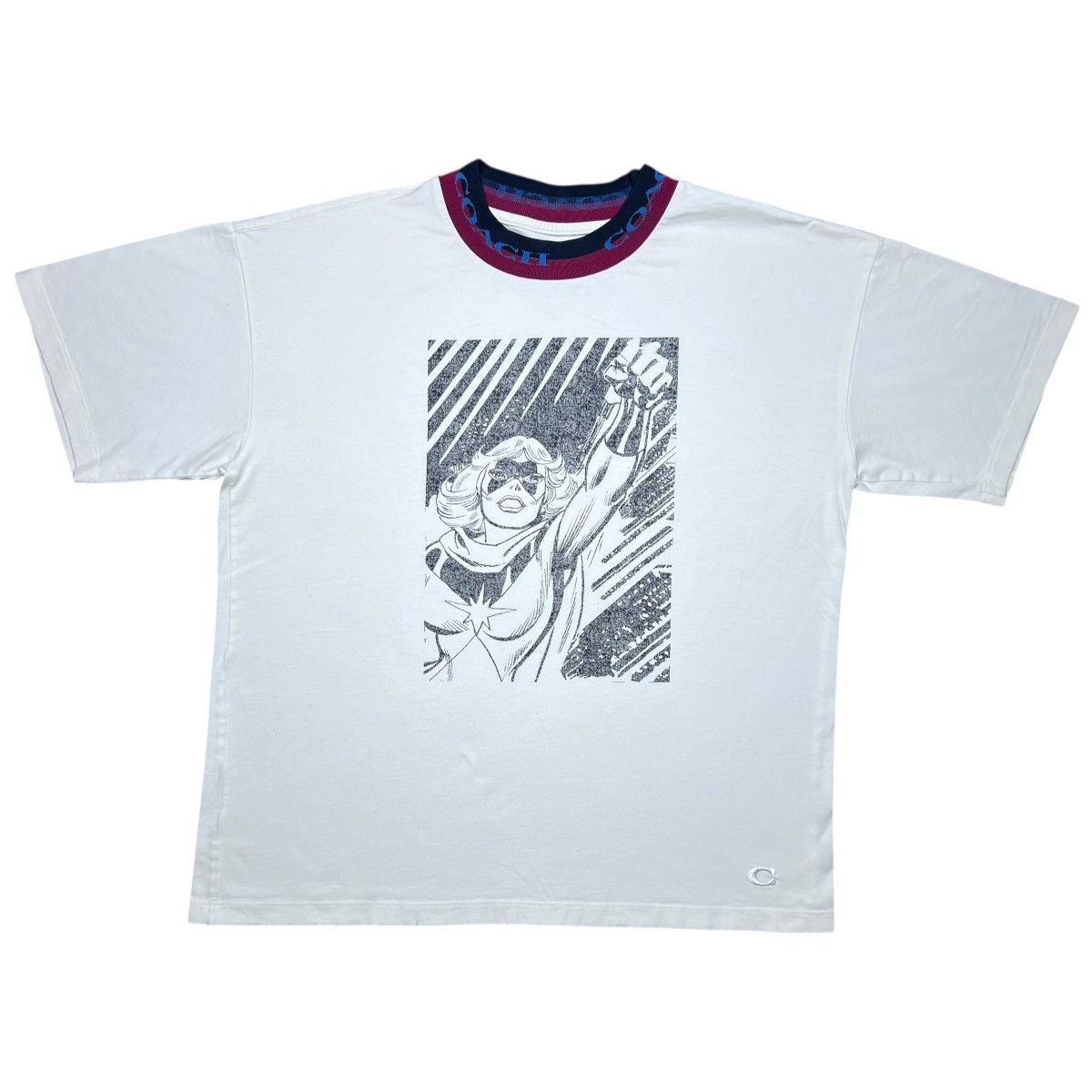 Coach Coach x Marvel Captain Marvel White Short Sleeve Graphic Tee Size US M / EU 48-50 / 2 - 1 Thumbnail