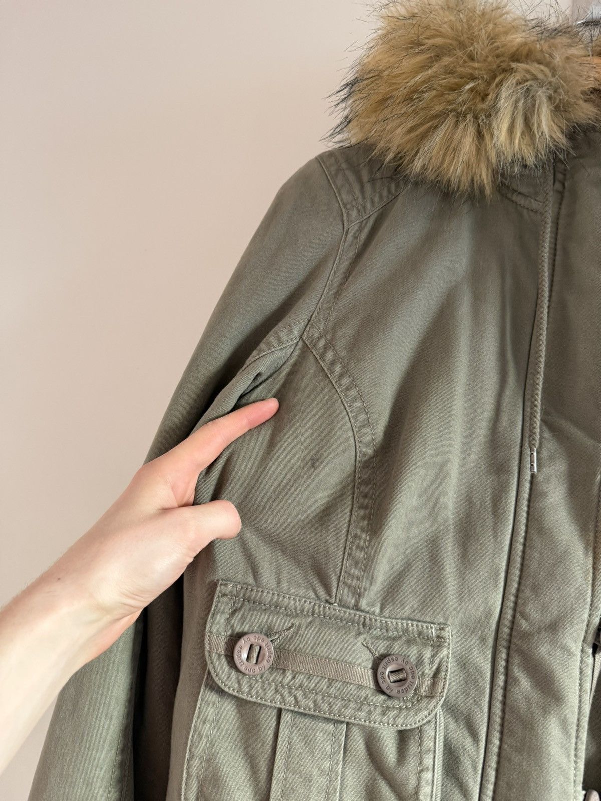 Vintage Fur Lined Aviator Bomber Jacket with Hood Size L / US 10 / IT 46 - 6 Thumbnail