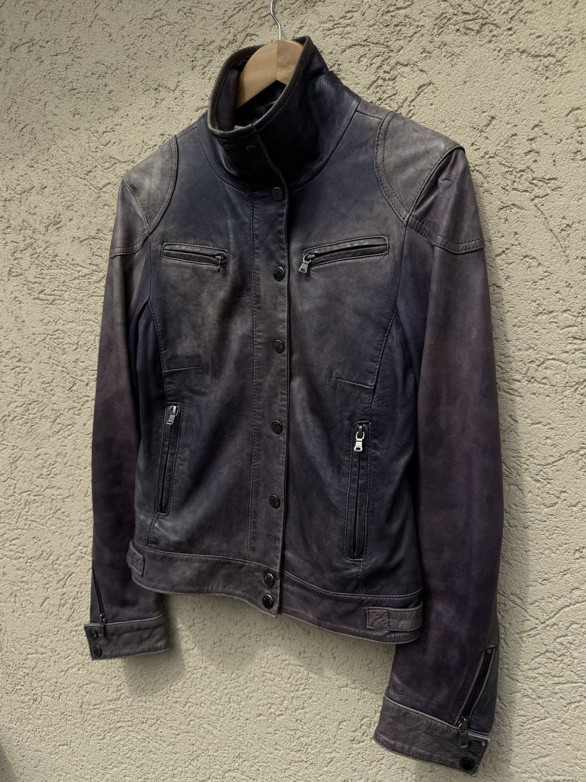 Issey Miyake Vintage 00s Faded Real Soft Leather Jacket Size US M / EU 48-50 / 2 - 4 Thumbnail