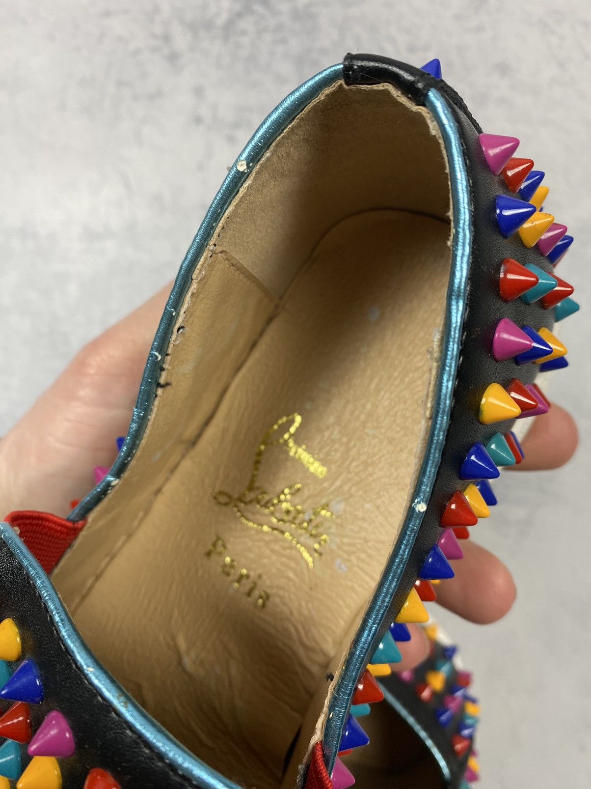 Christian Louboutin Christian Louboutin Mens Shoes Spikes Roller Boat Slipon Size US 6.5 / EU 39-40 - 16 Thumbnail
