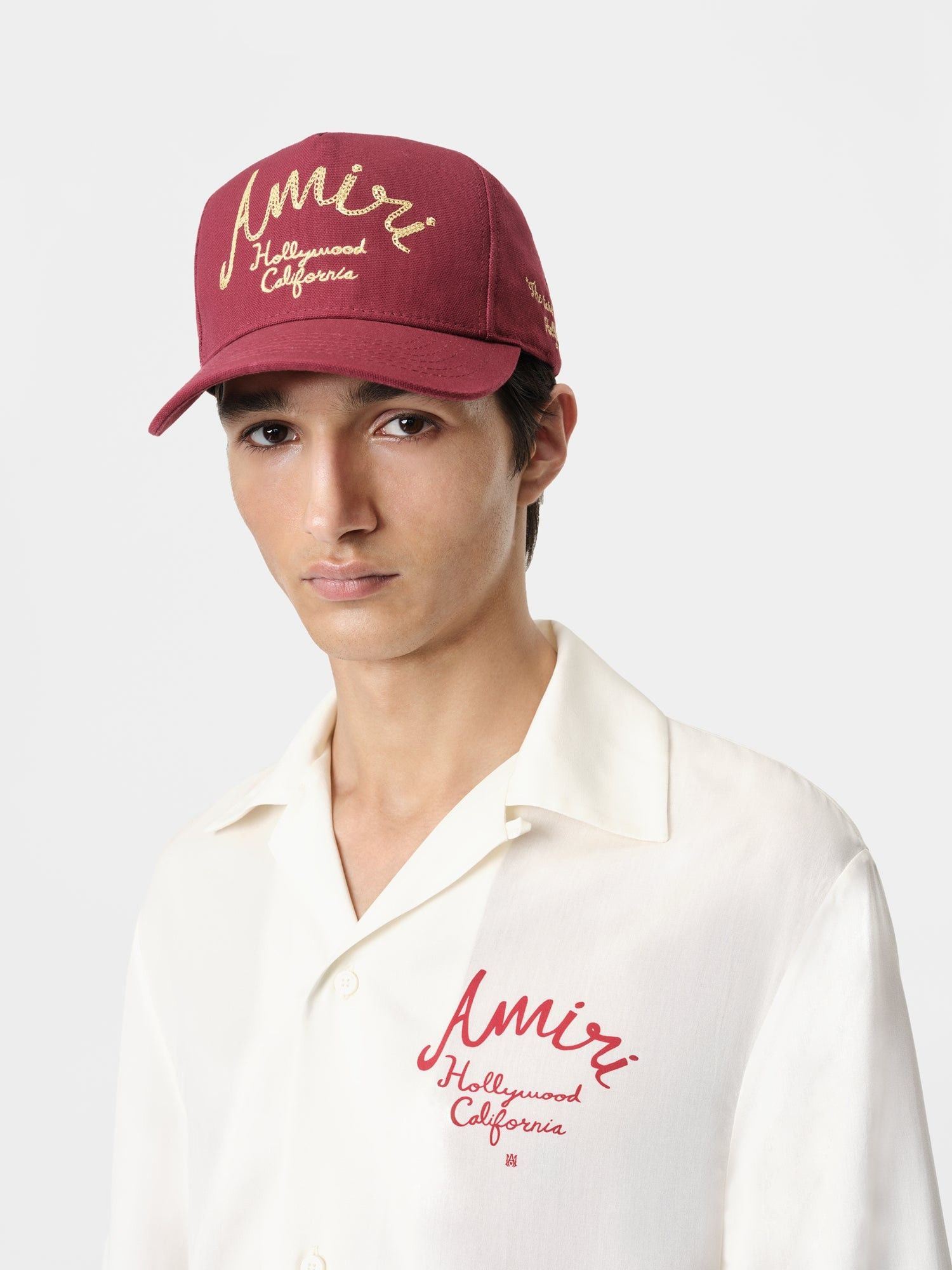 Amiri o1orln1025 Size: OS / Hollywood Canvas Hat / Cap in Red Size ONE SIZE - 6 Thumbnail