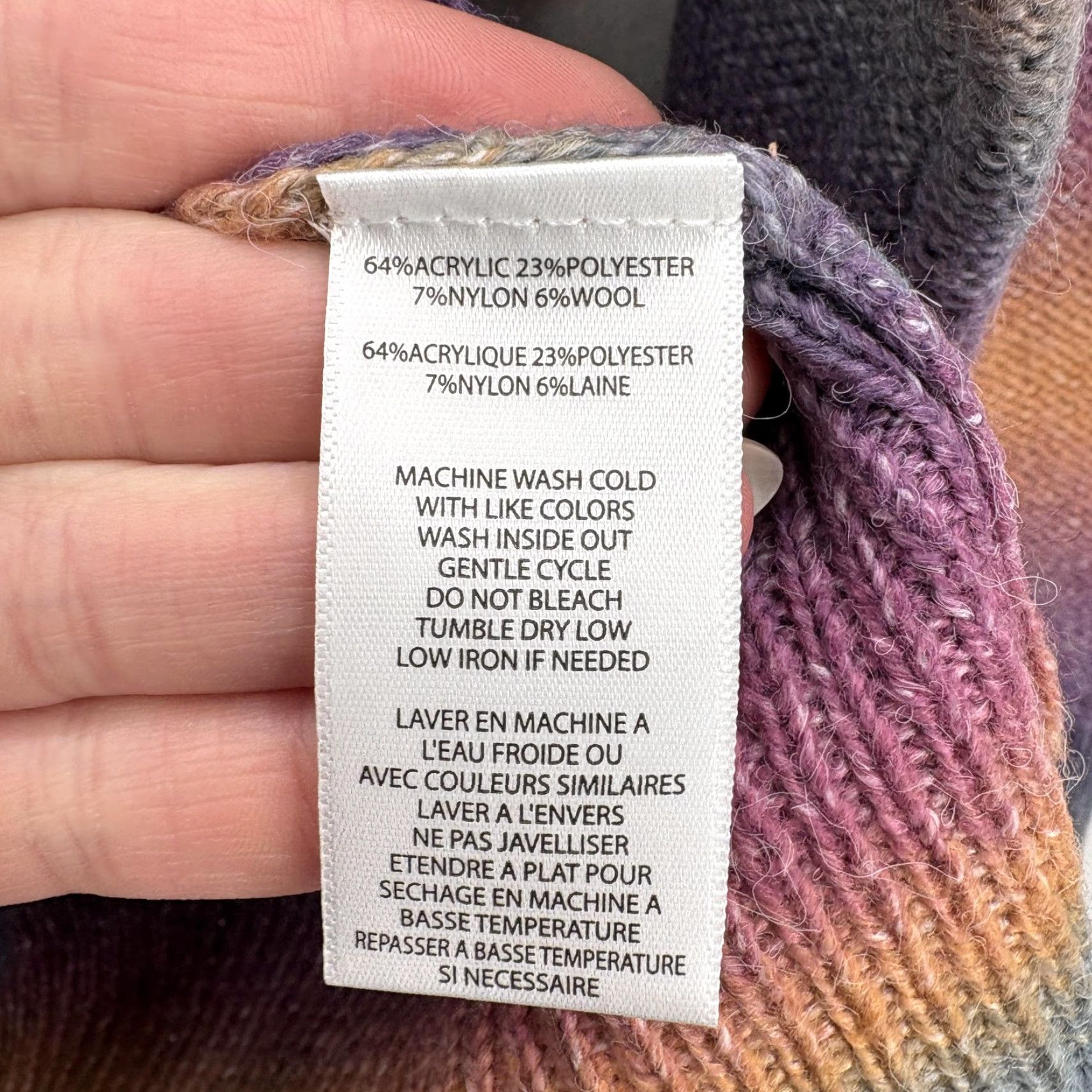 Vintage Beach lunch lounge Sweater Womens Small Twilight Space Dye Mock Neck Pullover Size S / US 4 / IT 40 - 5 Thumbnail