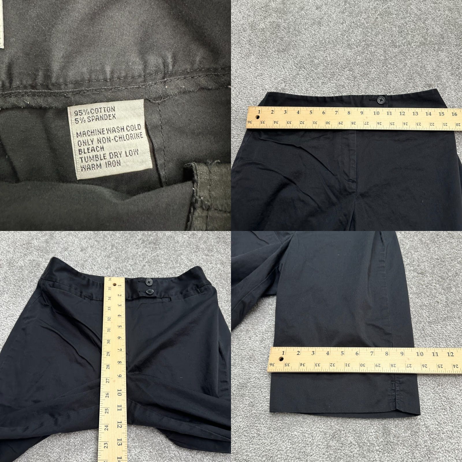 Talbots Talbots Pants Capri Womens 6 Black High Rise Straight Leg Cotton Spandex Stretch 30x13 Casual Modern Womens Size 28" / US 6 / IT 42 - 8 Thumbnail