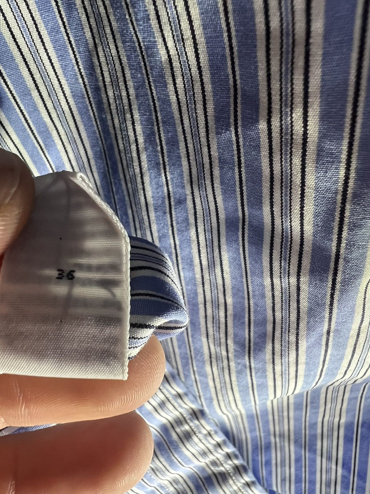 Polo Ralph Lauren Polo Ralph Lauren Button Down 16.5-32/33 Striped Blue Custom Size US L / EU 52-54 / 3 - 8 Thumbnail