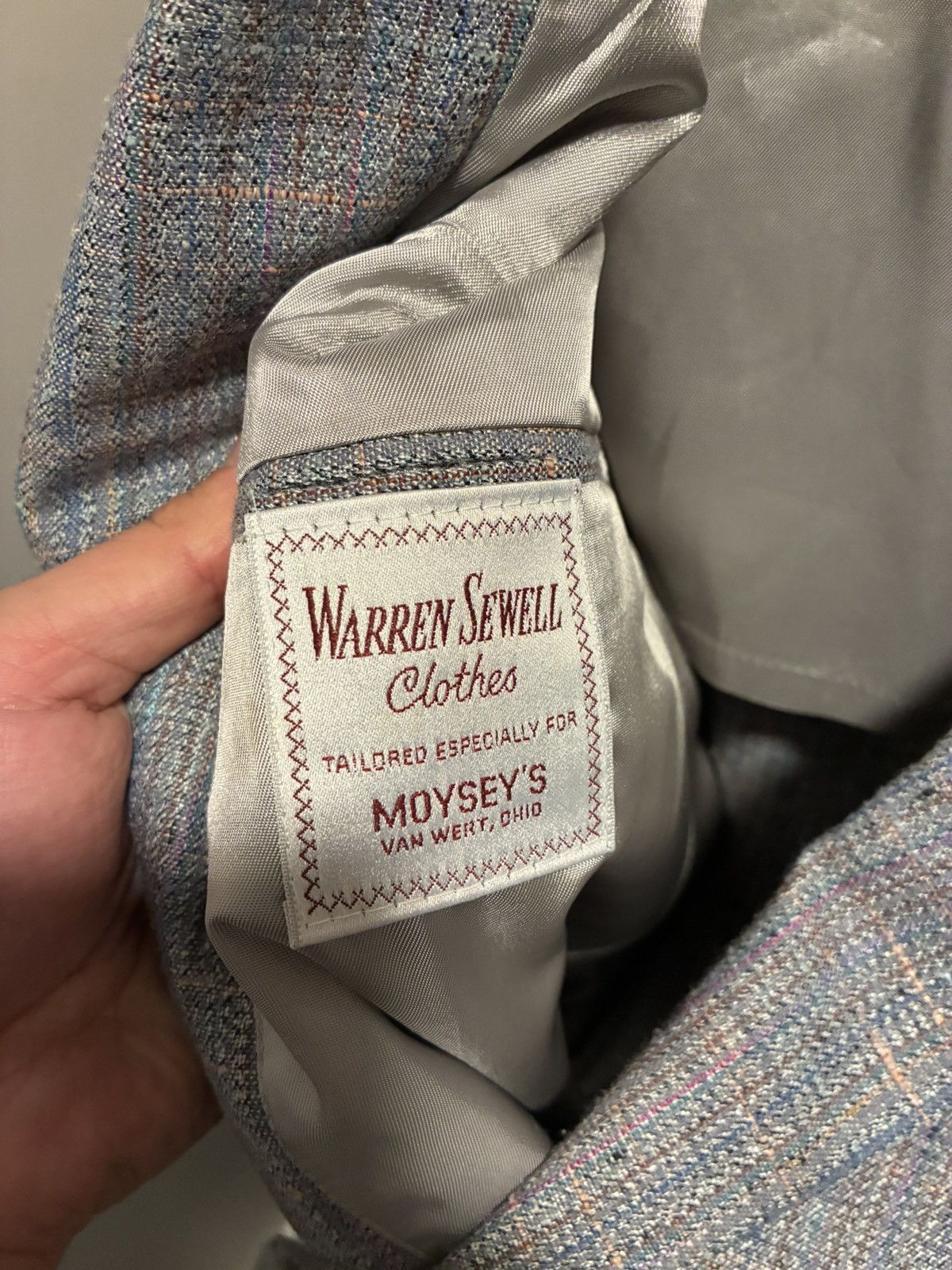 Other 👉 “Vintage Warren Sewell Grey Striped Wool Blazer Jacket Size US L / EU 52-54 / 3 - 2 Thumbnail