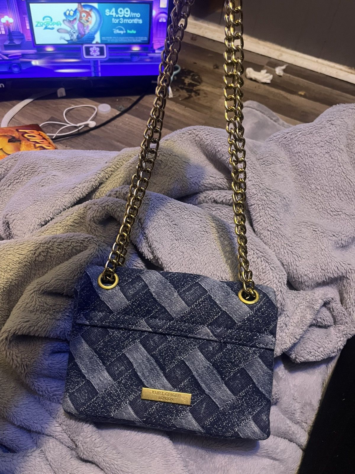 Kurt Geiger Blue Denim Kurt Purse Size ONE SIZE - 2 Thumbnail