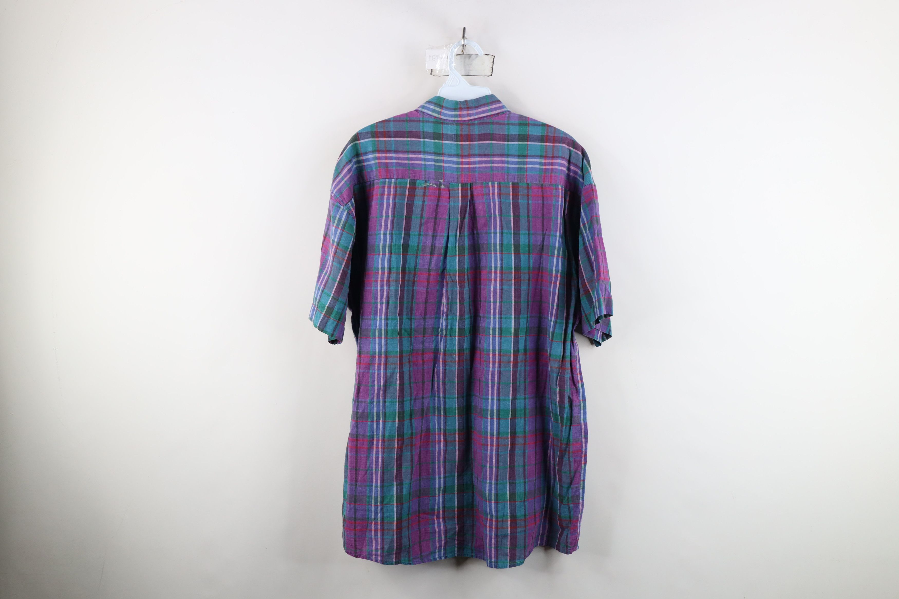 Vintage Vintage 90s Streetwear Plaid Short Sleeve Button Down Shirt Size US M / EU 48-50 / 2 - 11 Thumbnail