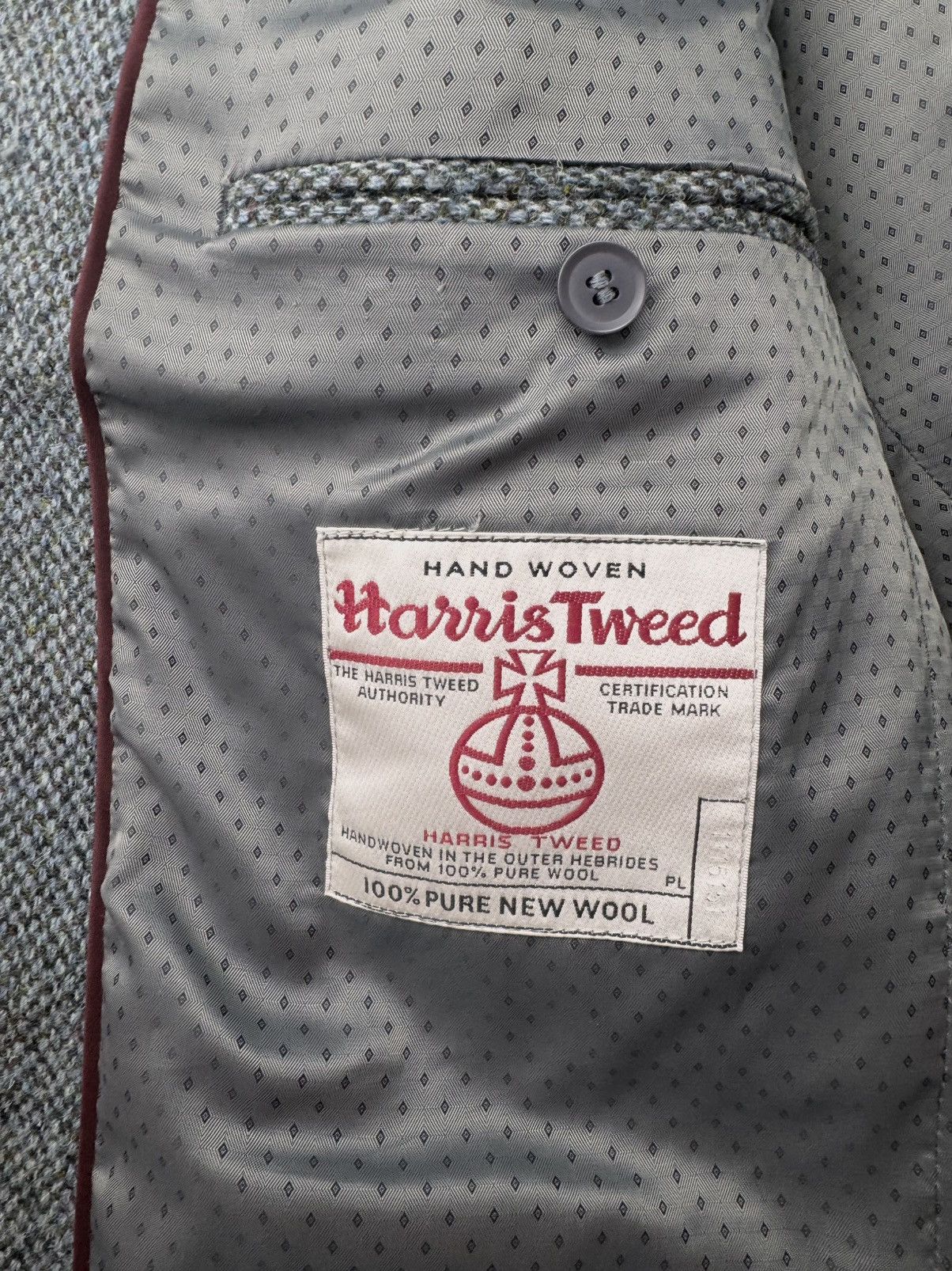 Harris Tweed Harris Tweed Man Wool Blazer Grey Classic Vintage Size 44R Size 44R - 7 Thumbnail