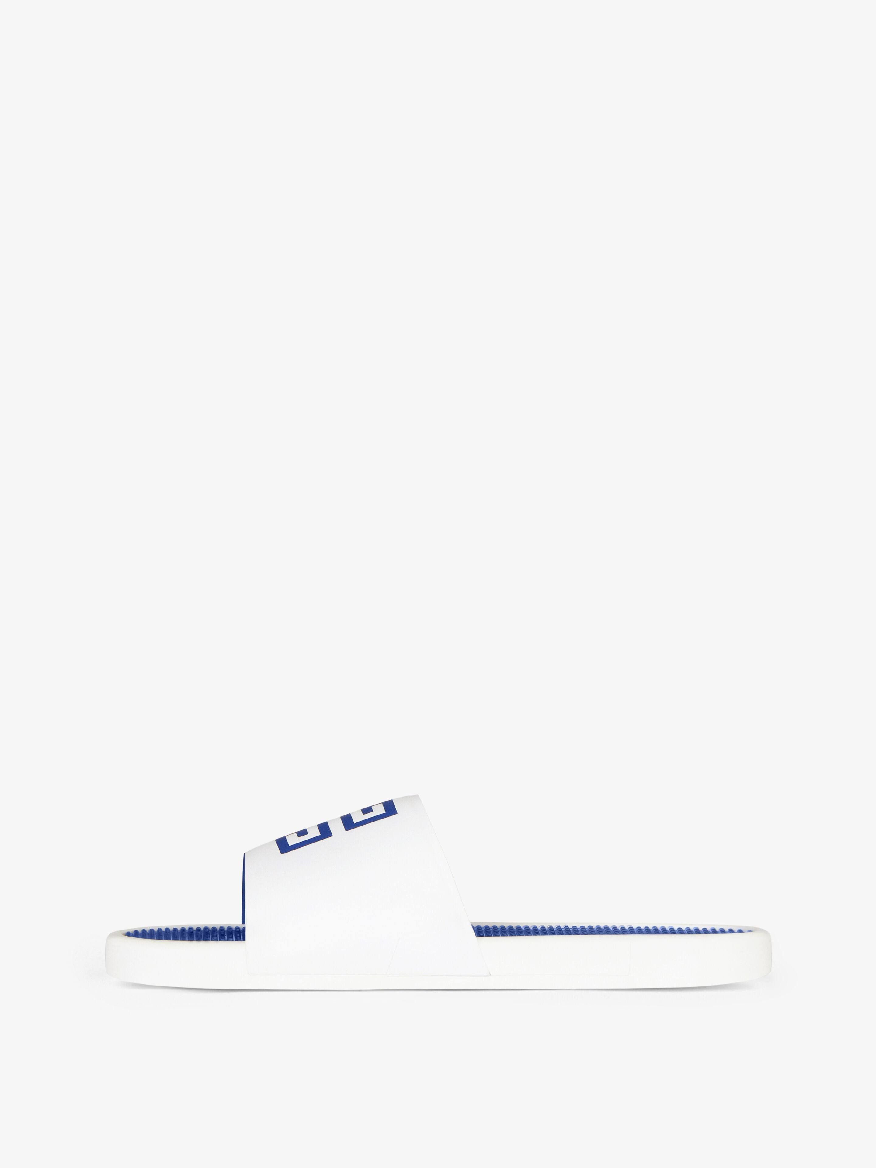 Givenchy o1srvl11e1024 Slide Flat Sandals in White/Blue Size US 8 / EU 41 - 5 Thumbnail